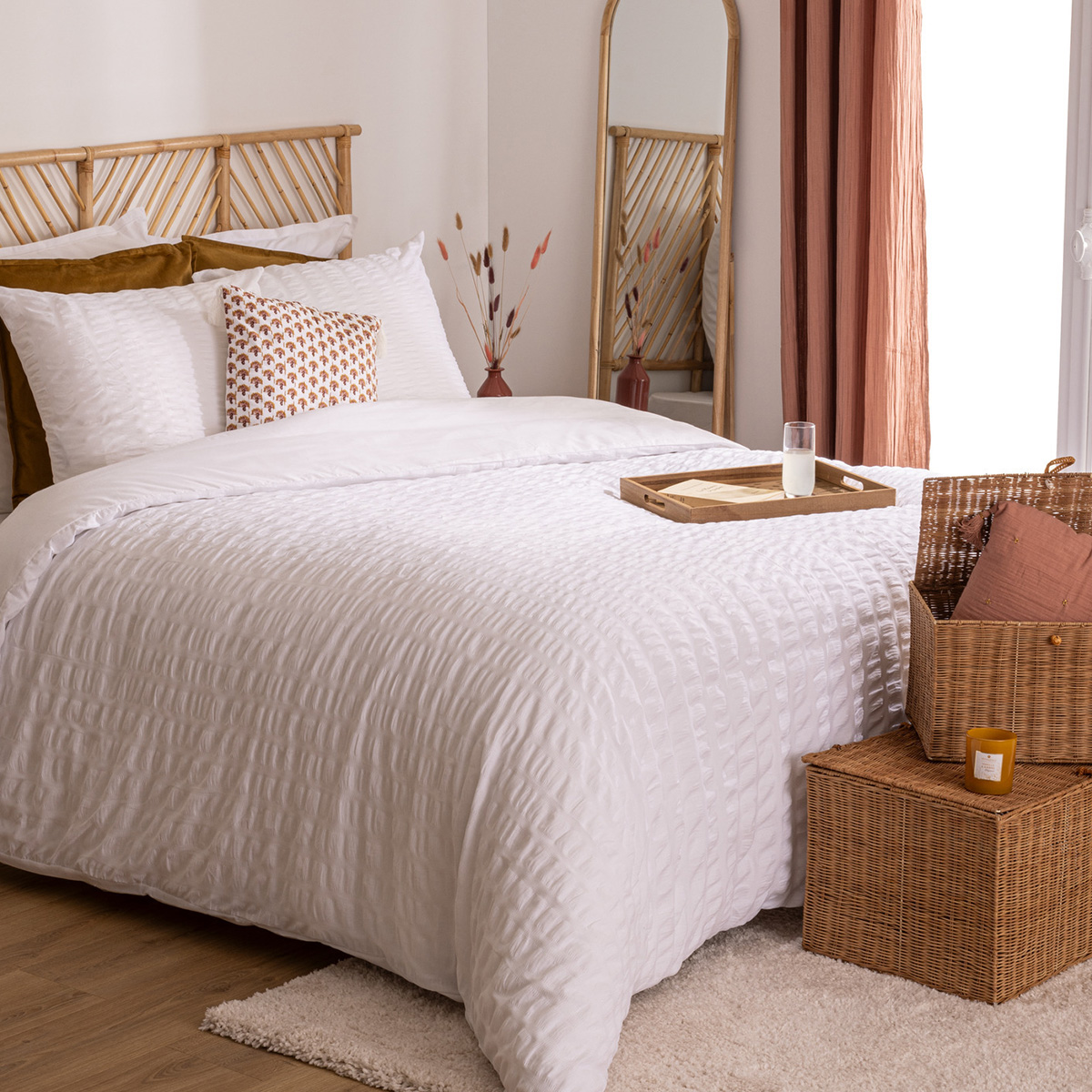 "Irhia" bed linen set White, 260x240 cm