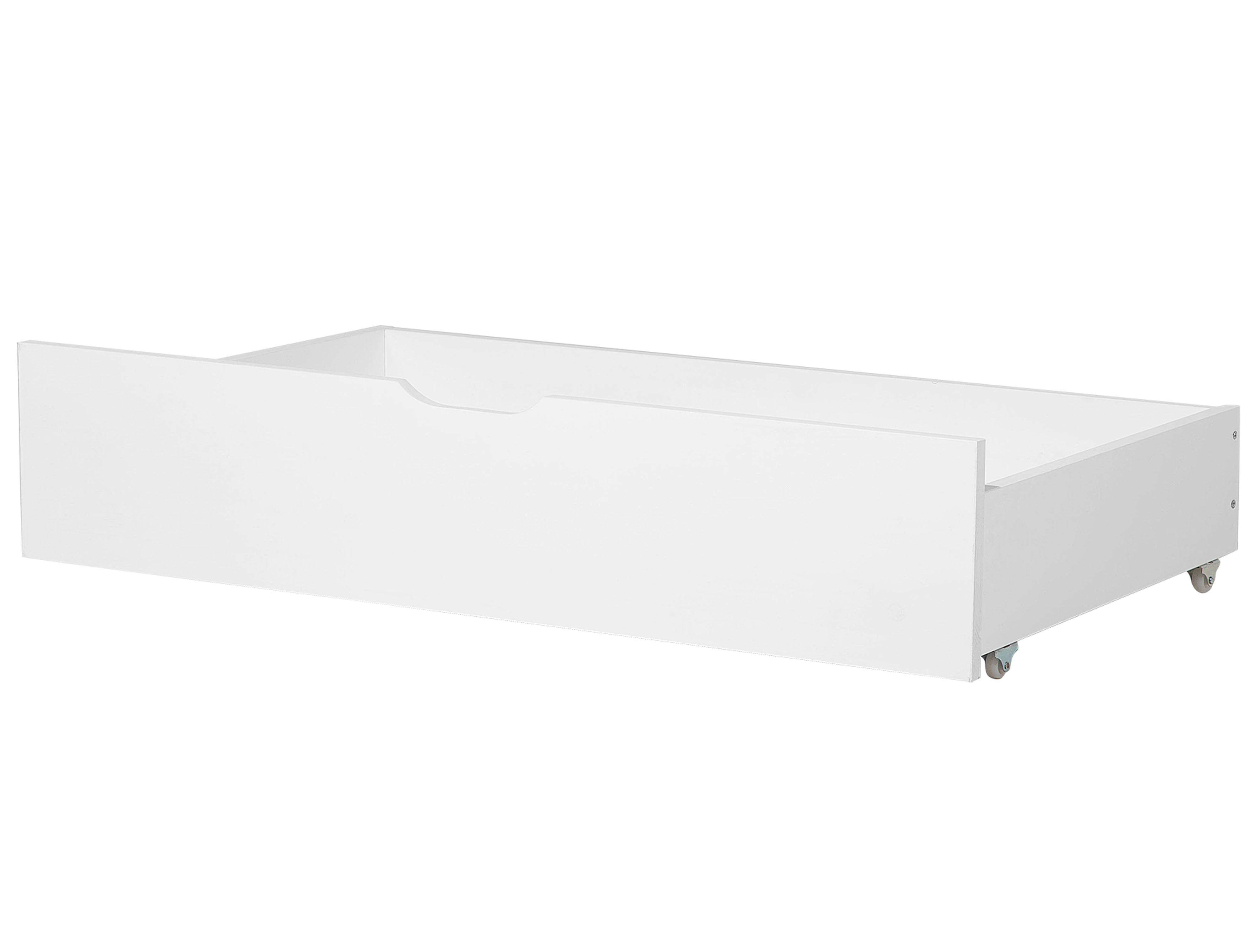 Set of 2 Bed Storage Drawers Pine Wood RUMILLY White