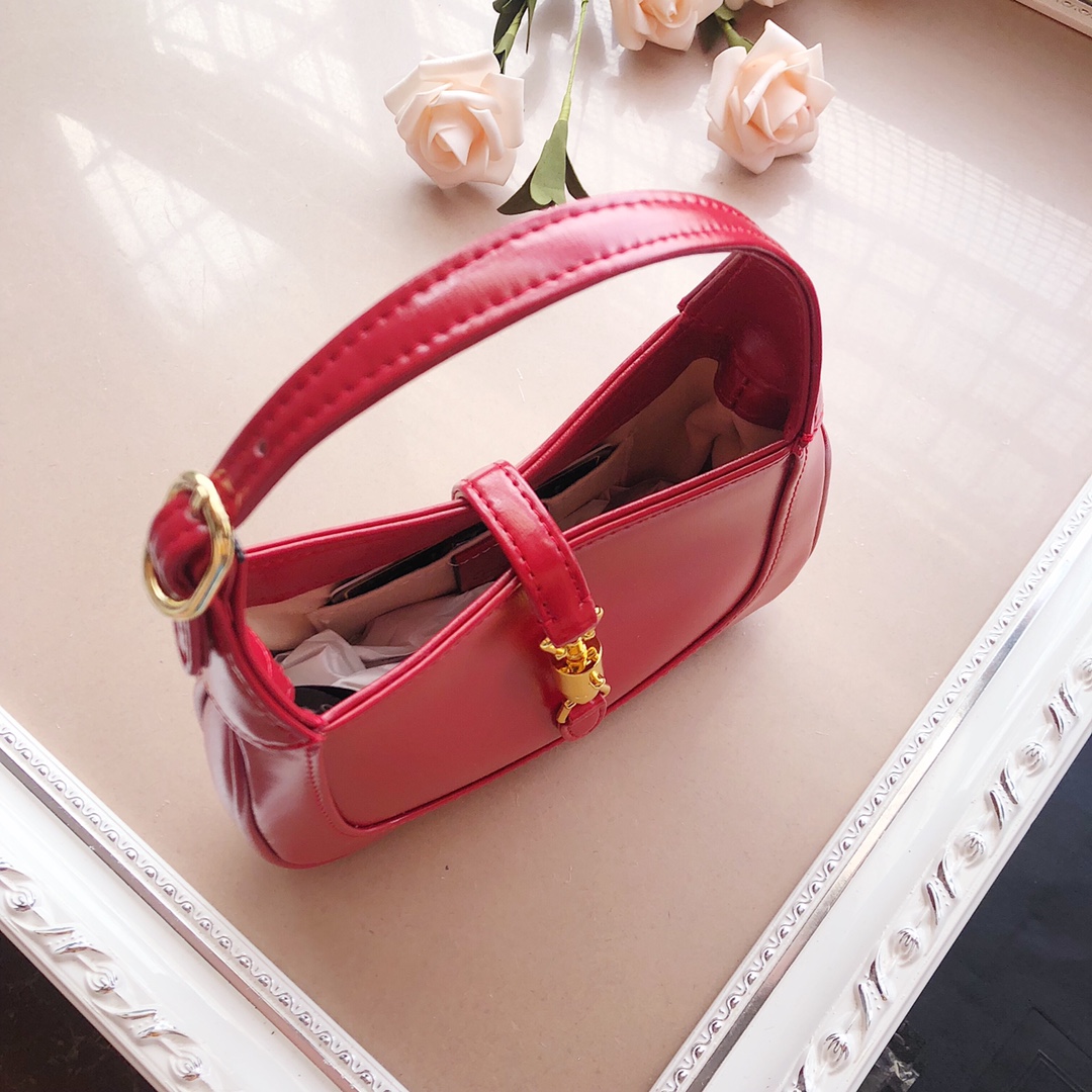 Replica Gucci Jackie 1961 Mini Shoulder Bag 637092 Black/White/Red1:1High-quality replica