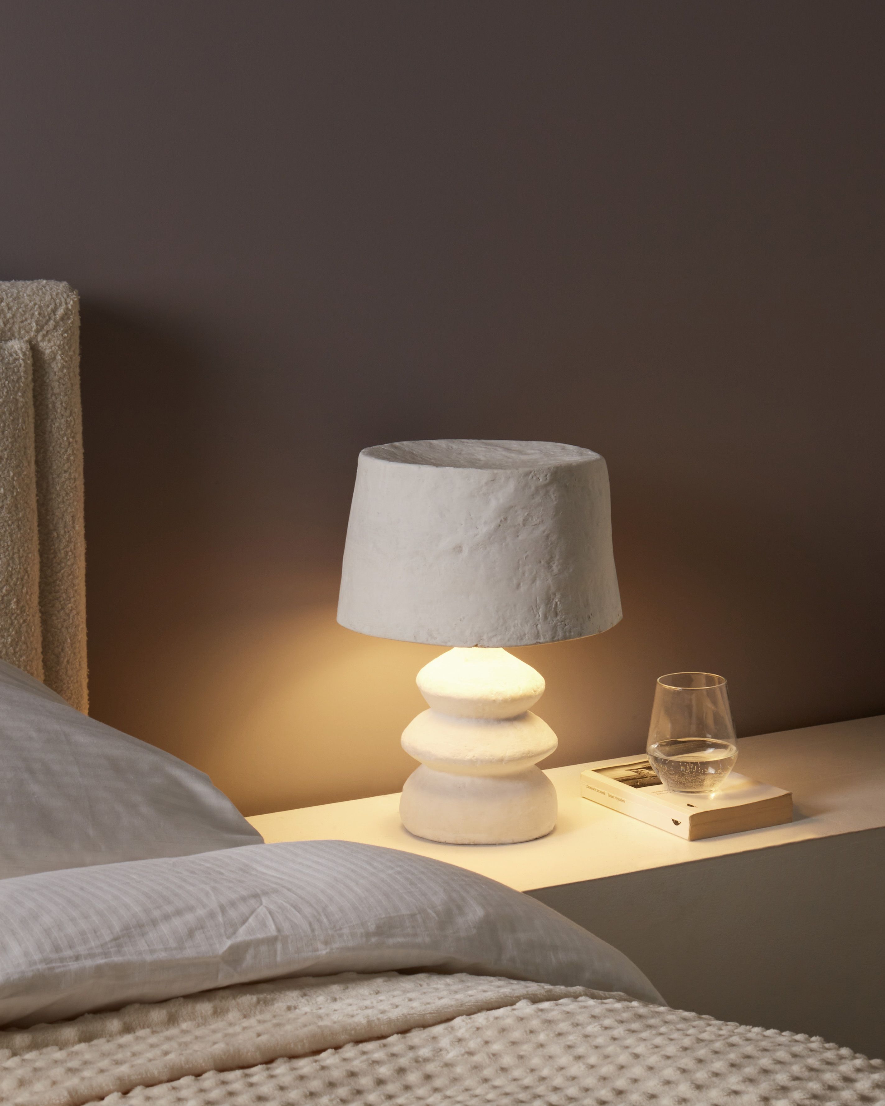 Table Lamp ARAPEY Papier-Mâché White