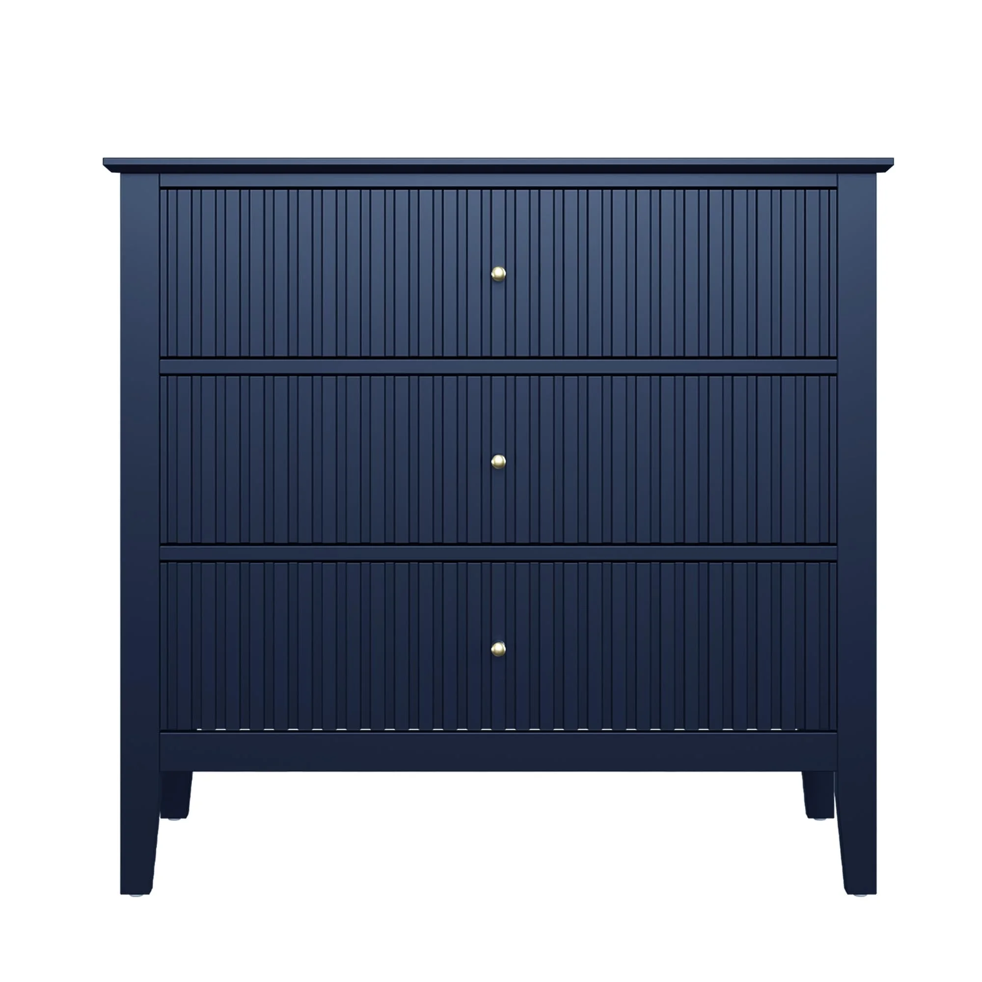 Heynemo Beige 6 Drawer Dresser, Fluted Modern Wood Chest - Image 62