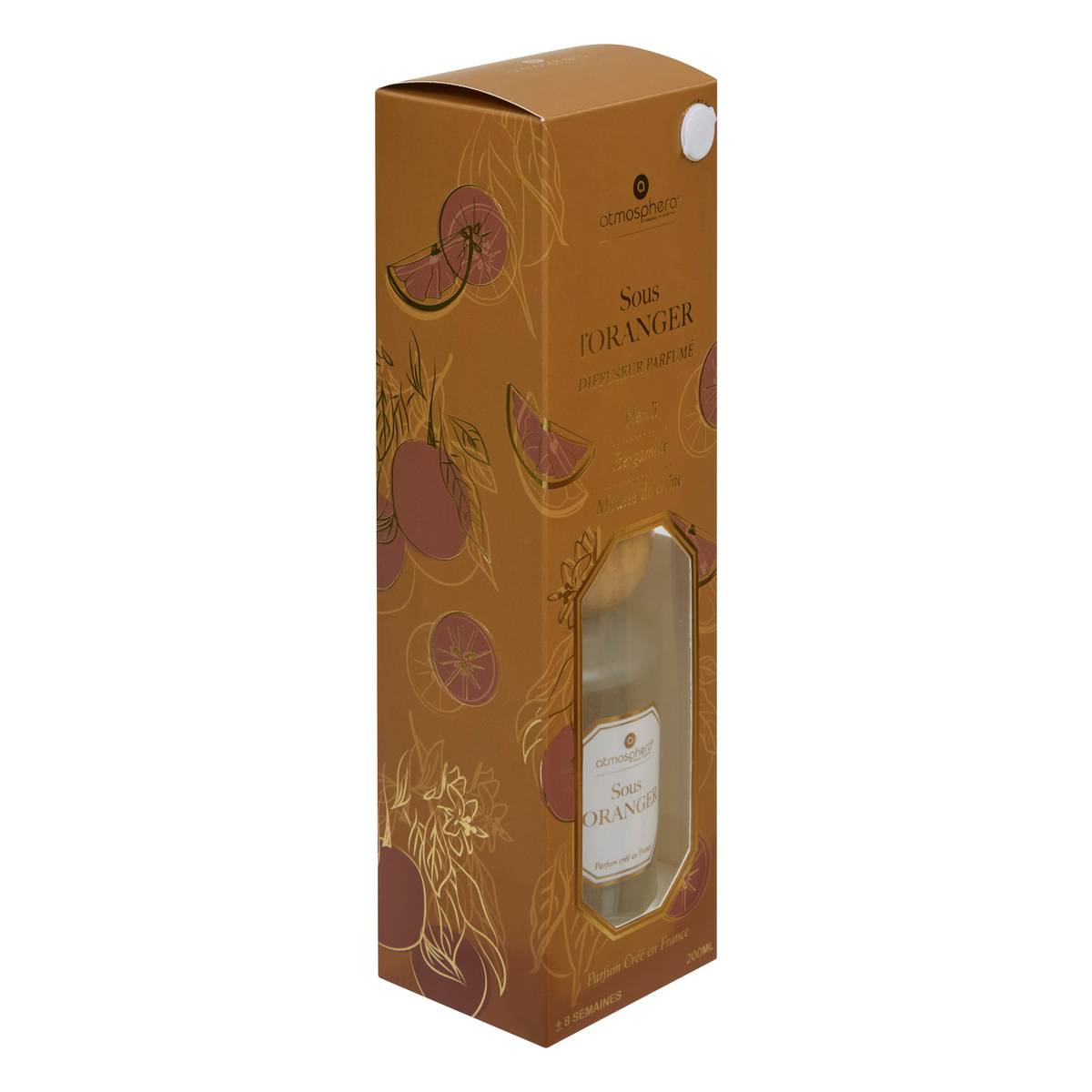 Diffuser "Elisa" Orange - Neroli - Honey, Clear, 200ml