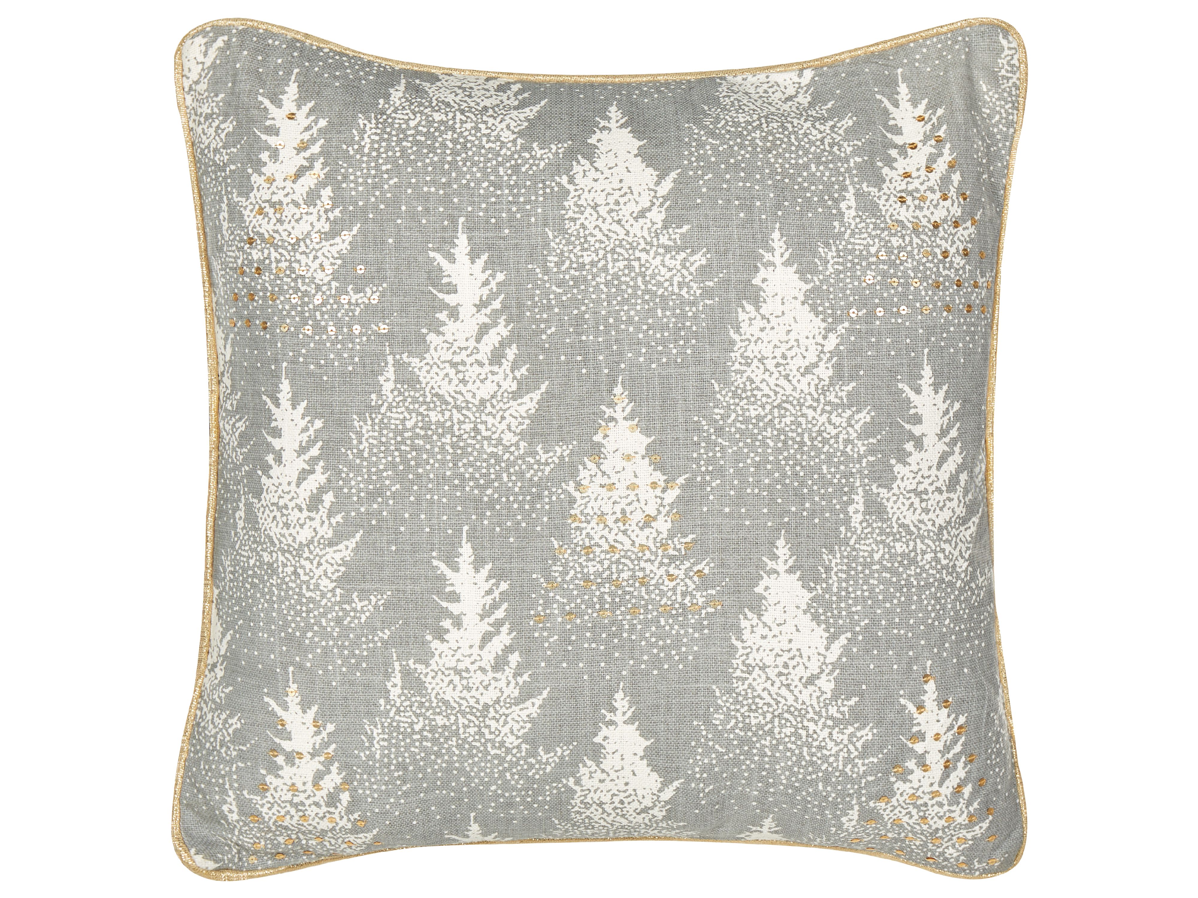Throw Cushion BILLBERGIA Cotton 45 x 45 cm Grey Christmas Motif