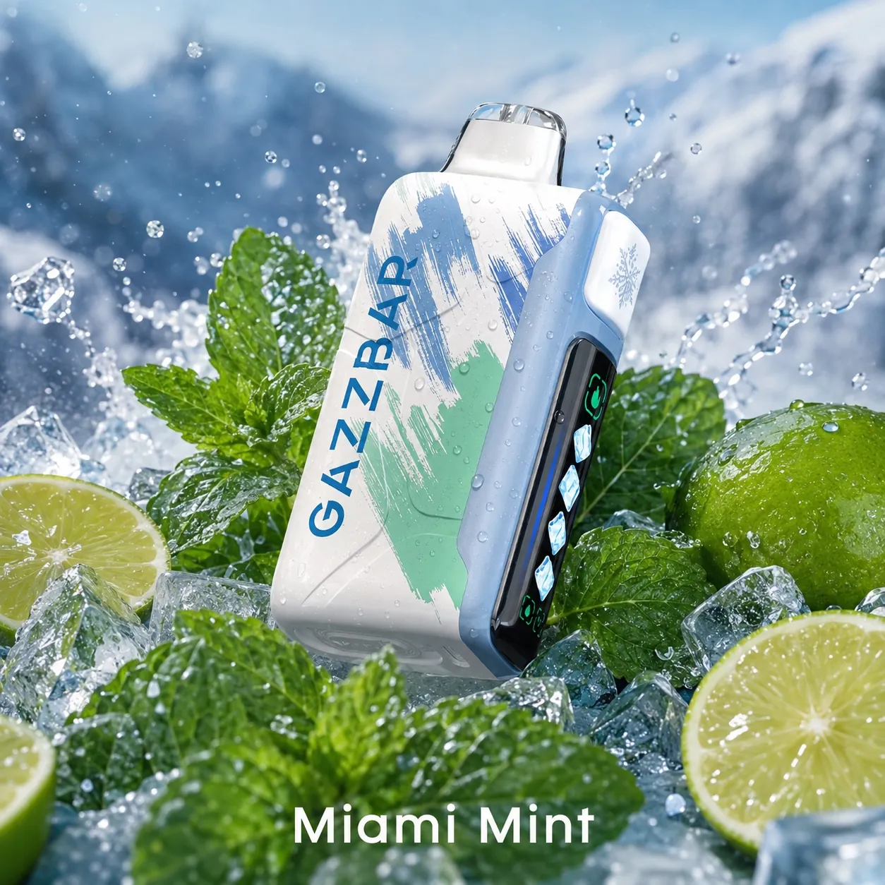 GAZZBAR ICE GOD 50 000 puffów – Miętowe Miami (Miami Mint)