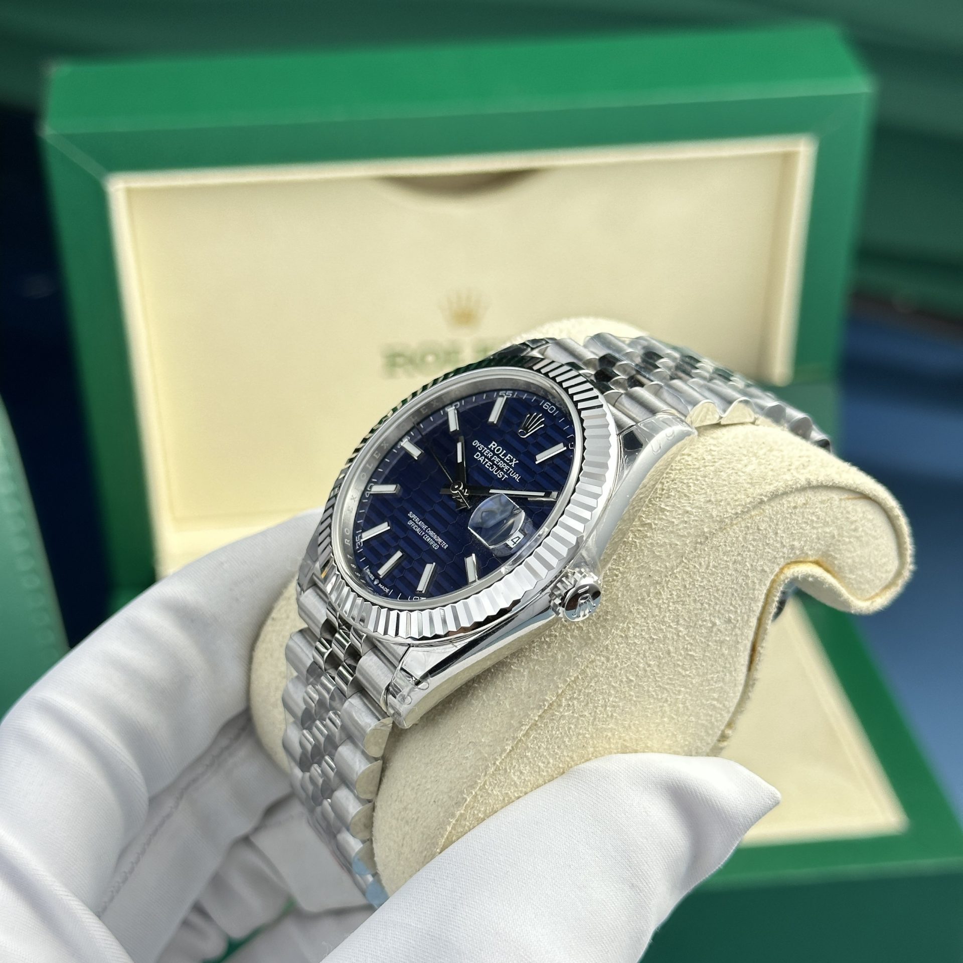 Rolex Replica Watch DateJust 126334 Blue Motif Dial VS Factory 41mm - Top club