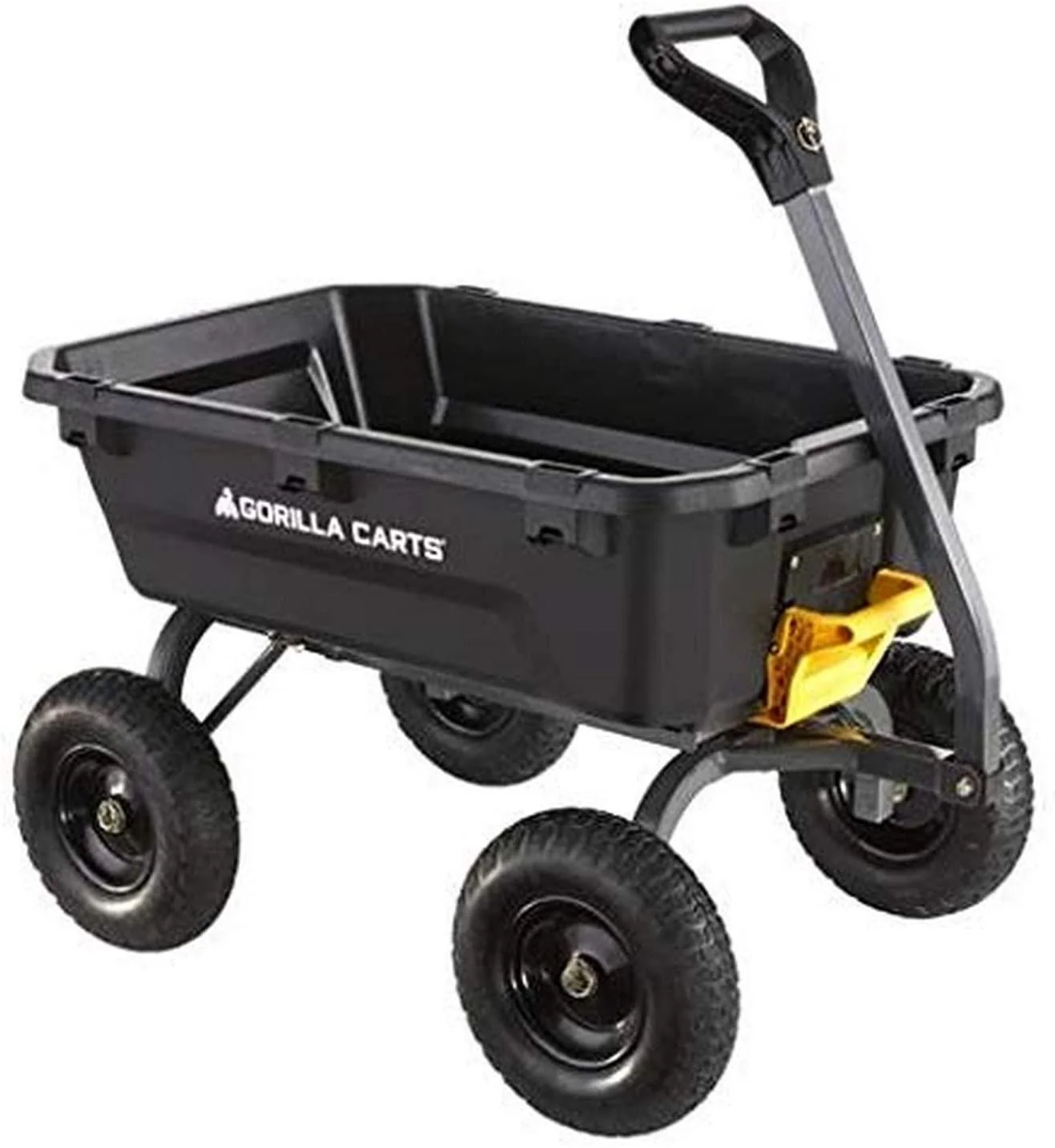 Gorilla Carts Heavy-Duty Poly Garden Dump Cart, 7 Cu. Ft., Black - 7GCG-NF - Image 2 Gorilla Carts Heavy-Duty Poly Garden Dump Cart, 7 Cu. Ft., Black - 7GCG-NF - Image 2