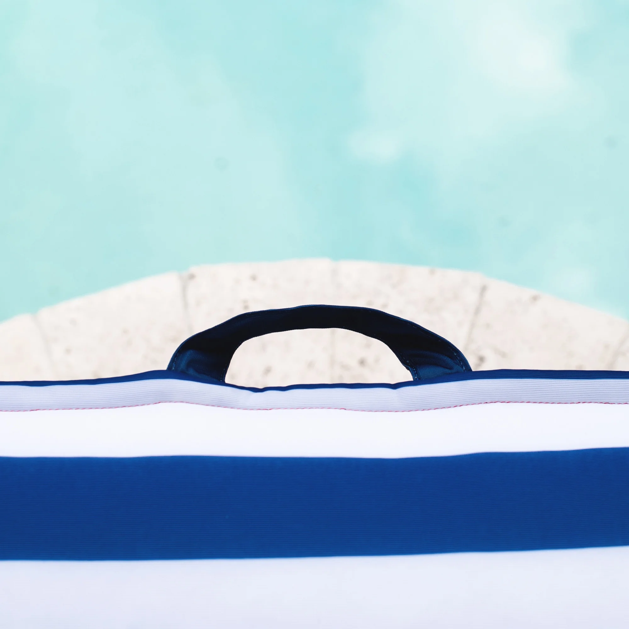 Big Joe Lagoon Lounger No Inflation Needed Pool Float, Americana Nautical Stripe Double Sided Mesh, Quick Draining Fabric, 5 feet Giant - Image 12