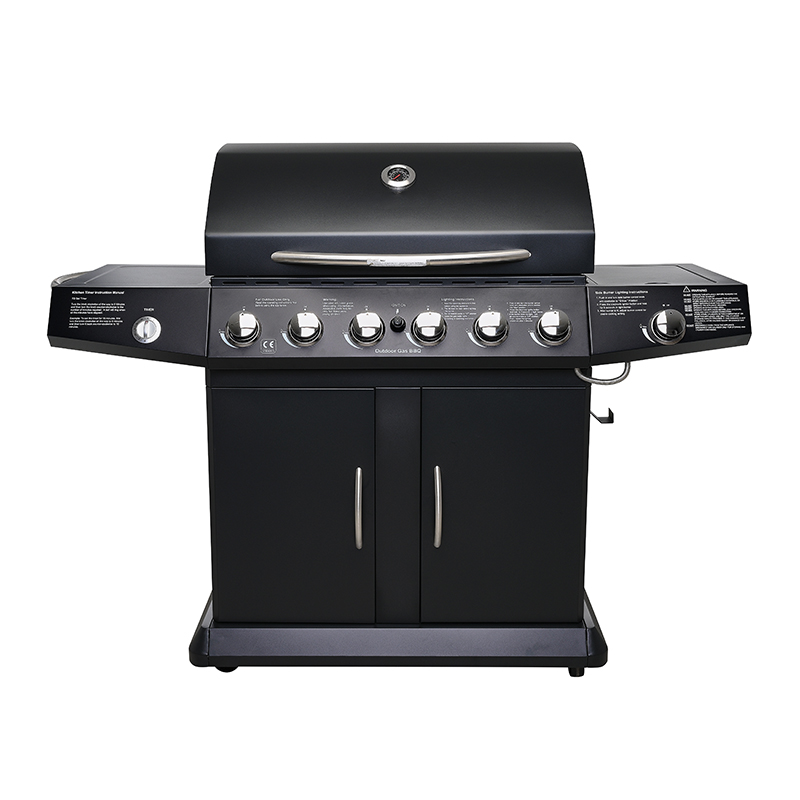 In Stock 6+1 Burner Stainless Steel Gas BBQ Grill with Electronic Ignition Propane Fuel 72000BTU for Outdoor Use
