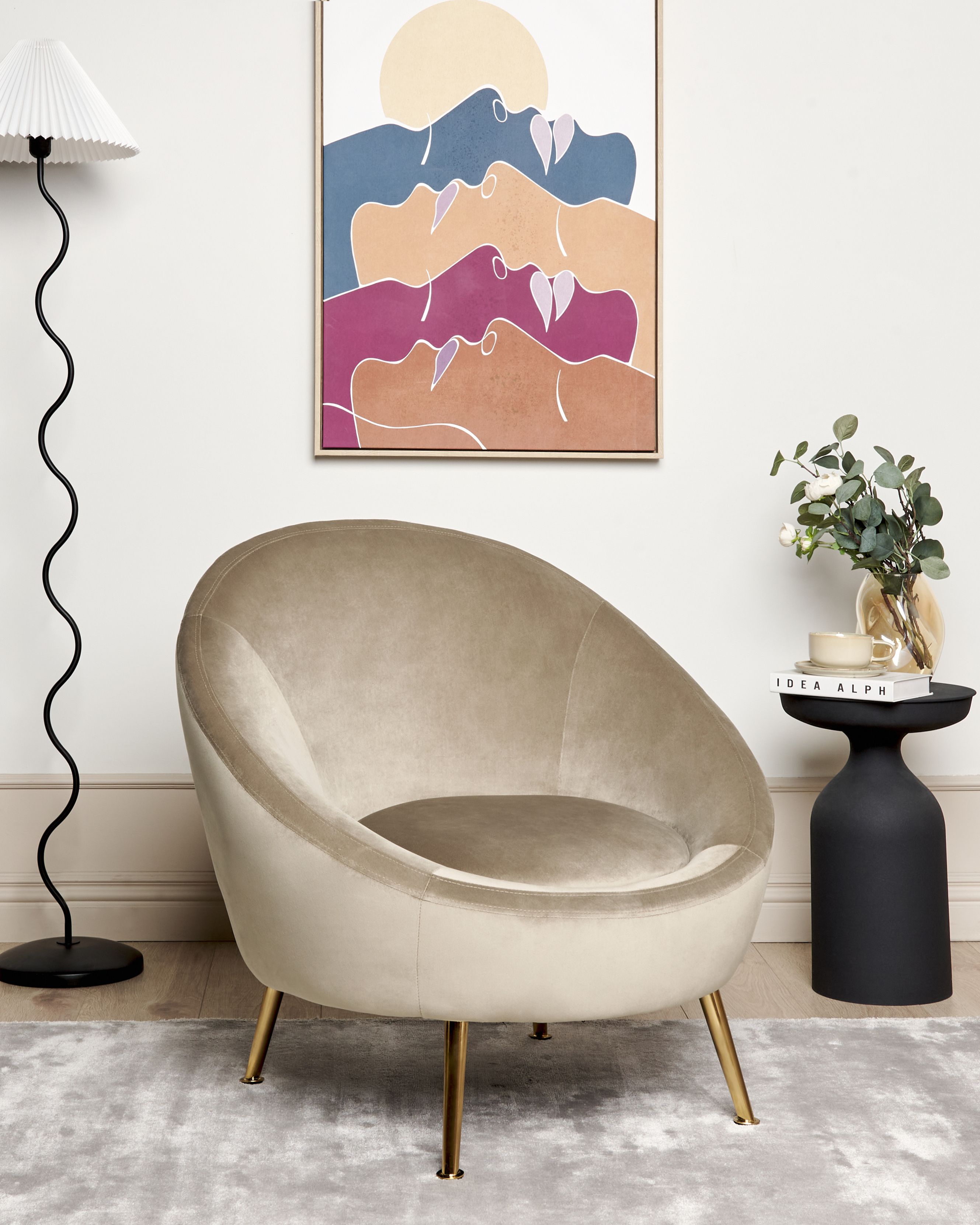 Armchair LANGA Velvet Taupe