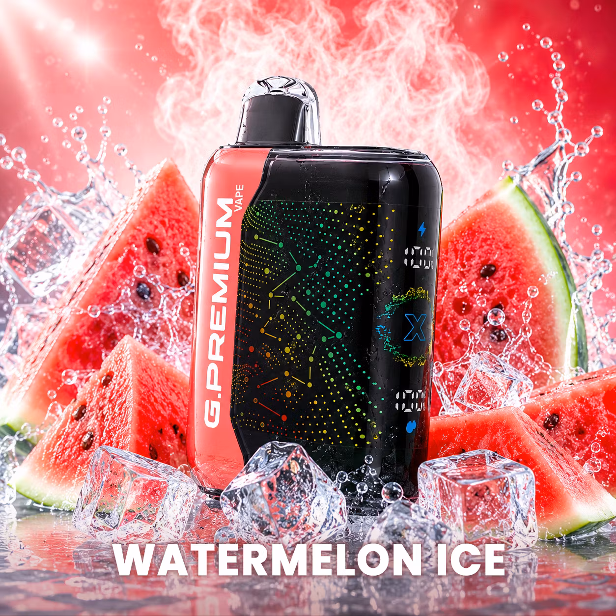 GEEK BAR PREMIUM 60 000 puffów – wariant Watermelon Ice; 10 smaków, Dual Mesh, 28 ml, 800 mAh