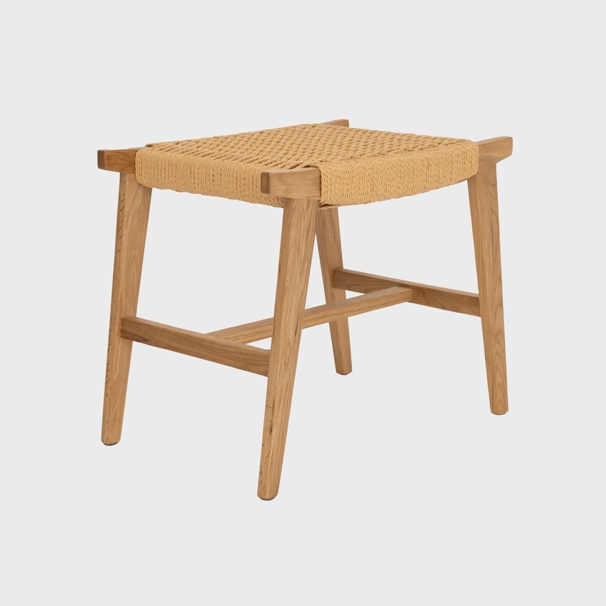 Taboret NOVUM drewniany dębowy naturalny 52x34x42 cm