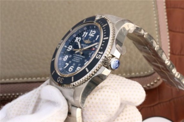 Replica Breitling SuperOcean  II 44mm GF Blue Dial SS Bracelet A2824 - Top club