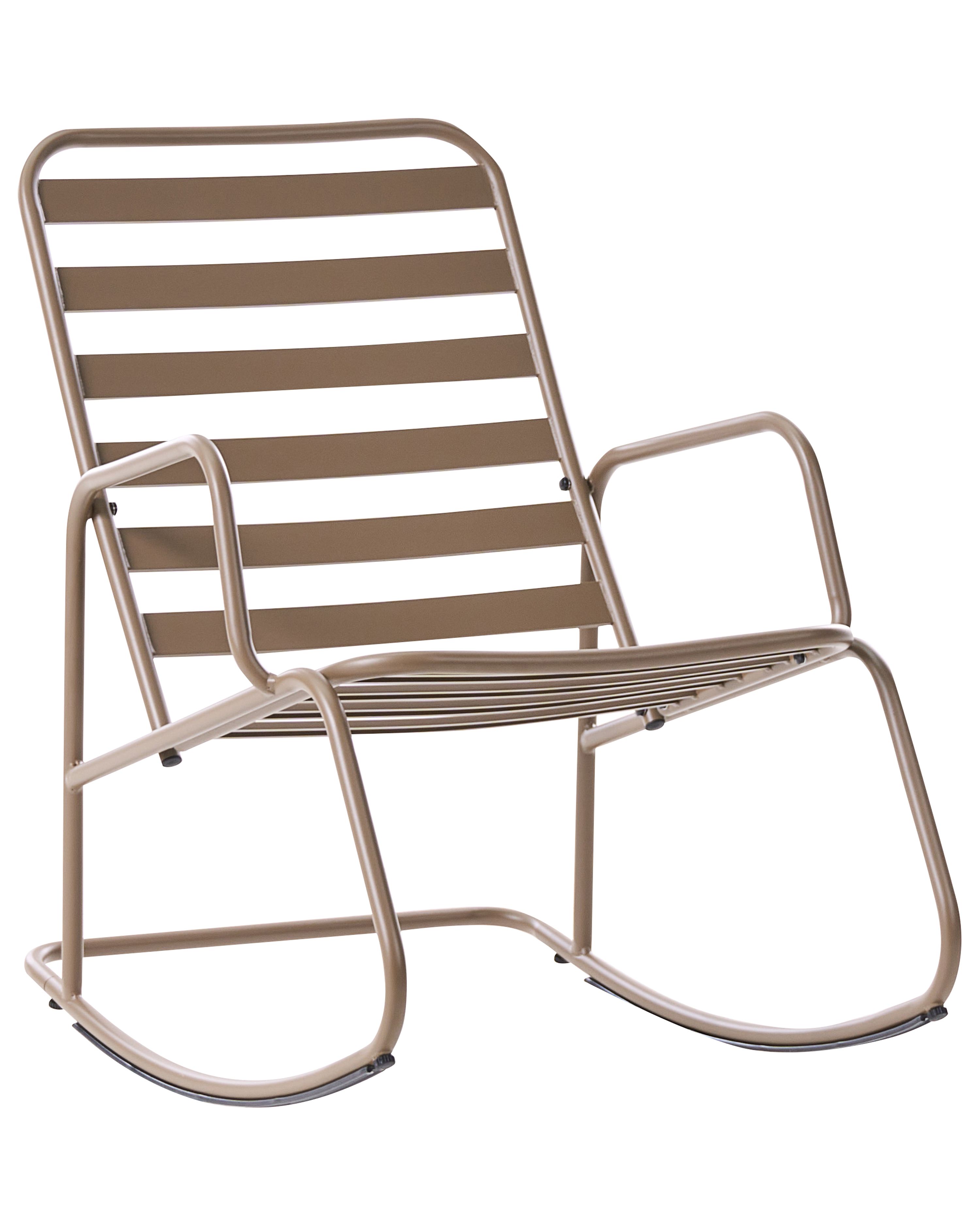 Garden Rocking Chair TURI Metal Taupe