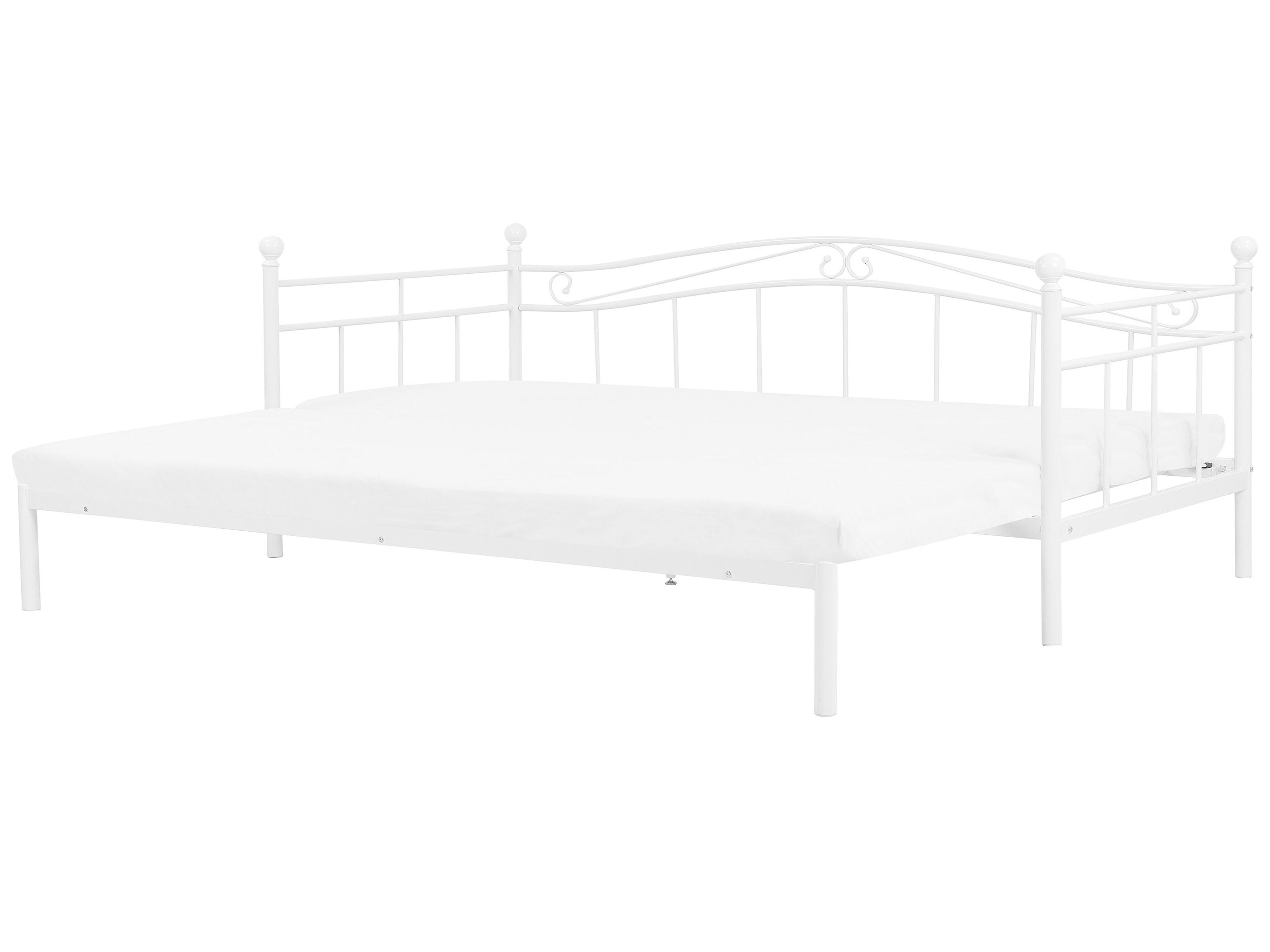 Trundle Bed Metal TULLE 80 x 200 cm (EU Small Single) White