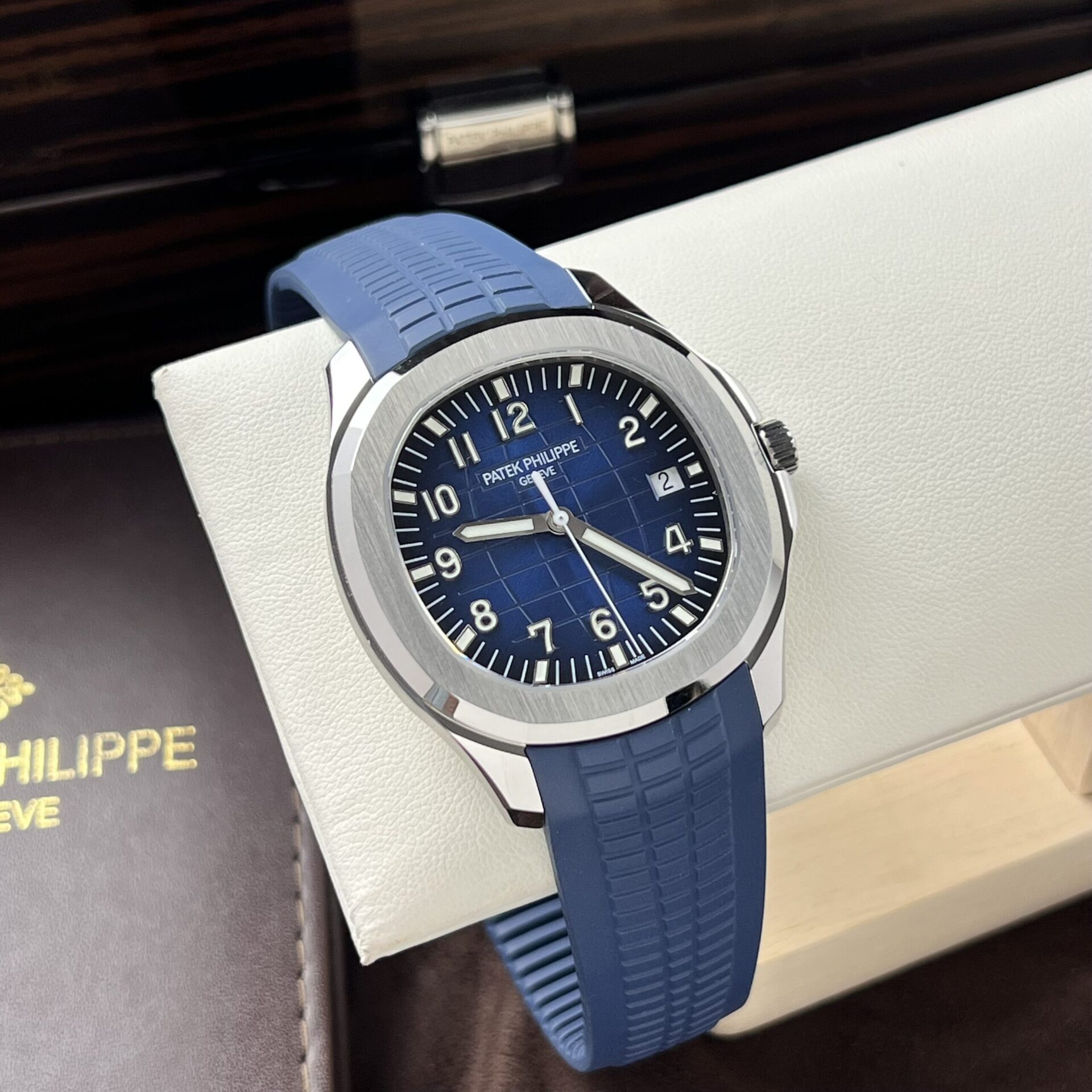 Patek Philippe Replica Watch Aquanaut 5168G Blue Dial 3K Factory 42mm - Top club