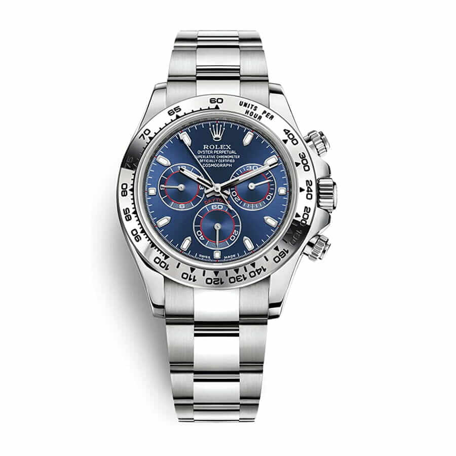 Daytona White Gold Blue Dial Replica - Elite Watch Atelier
