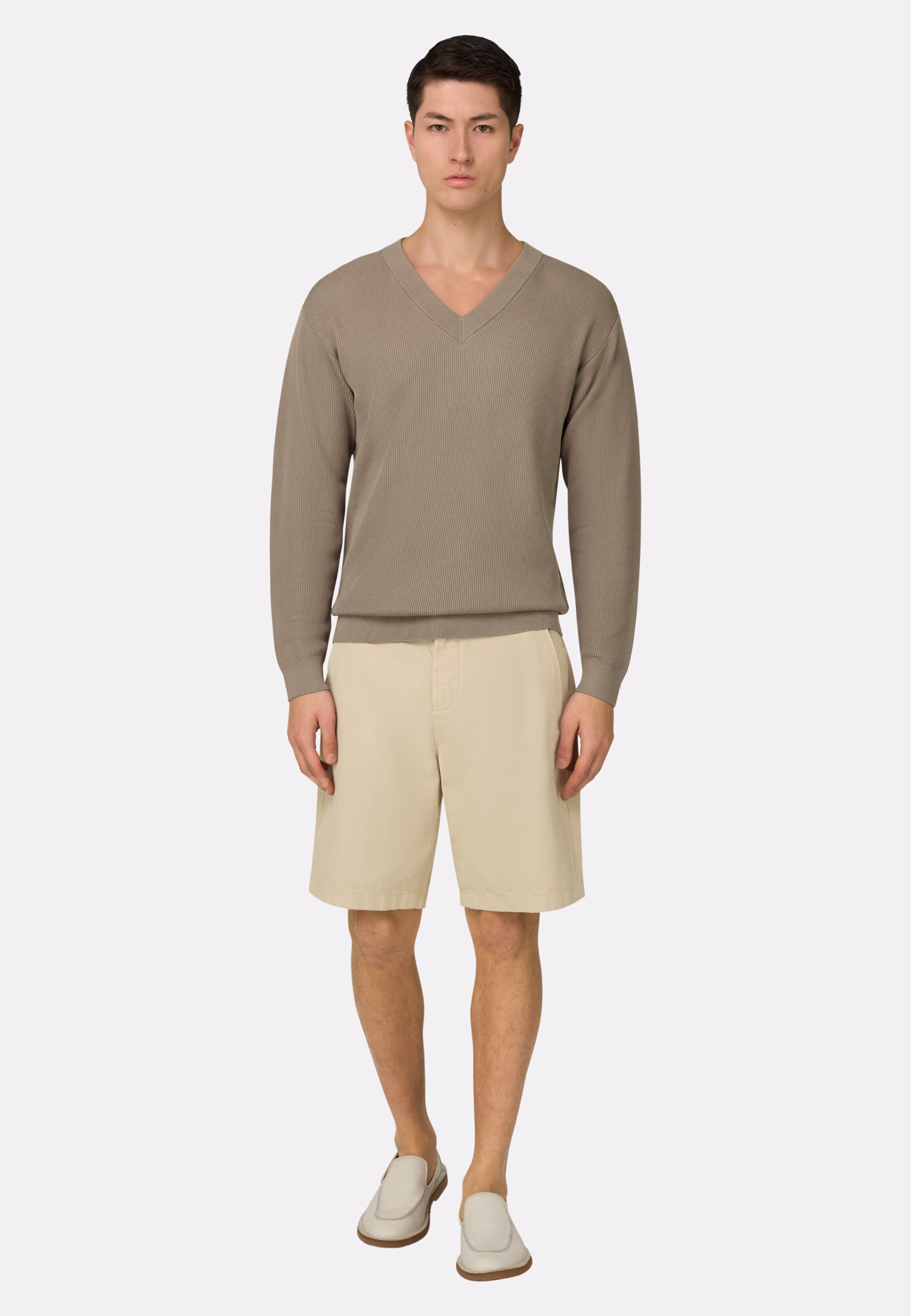 BOGGI Cotton Linen Bermuda Shorts