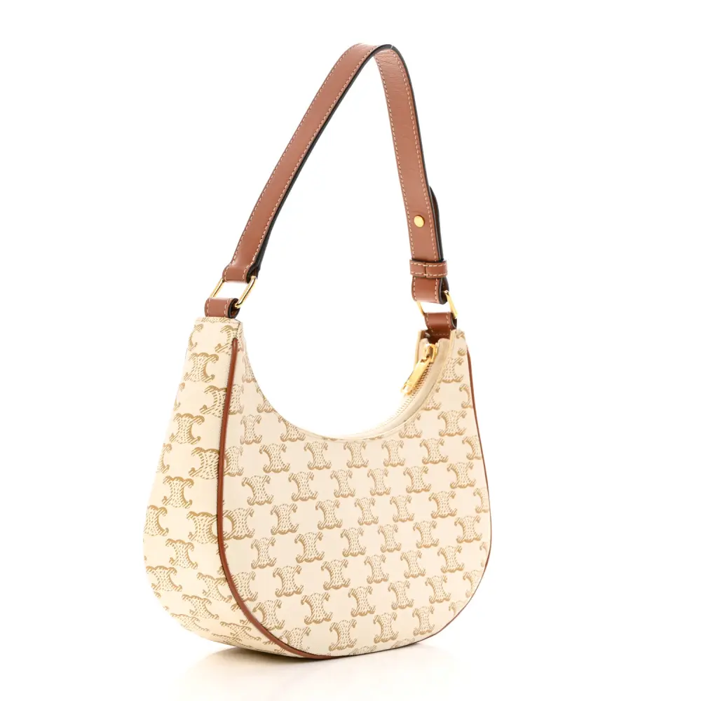 Mirror Quality Replica Celine White Canvas & Leather Ava Bag1:1High-quality replica