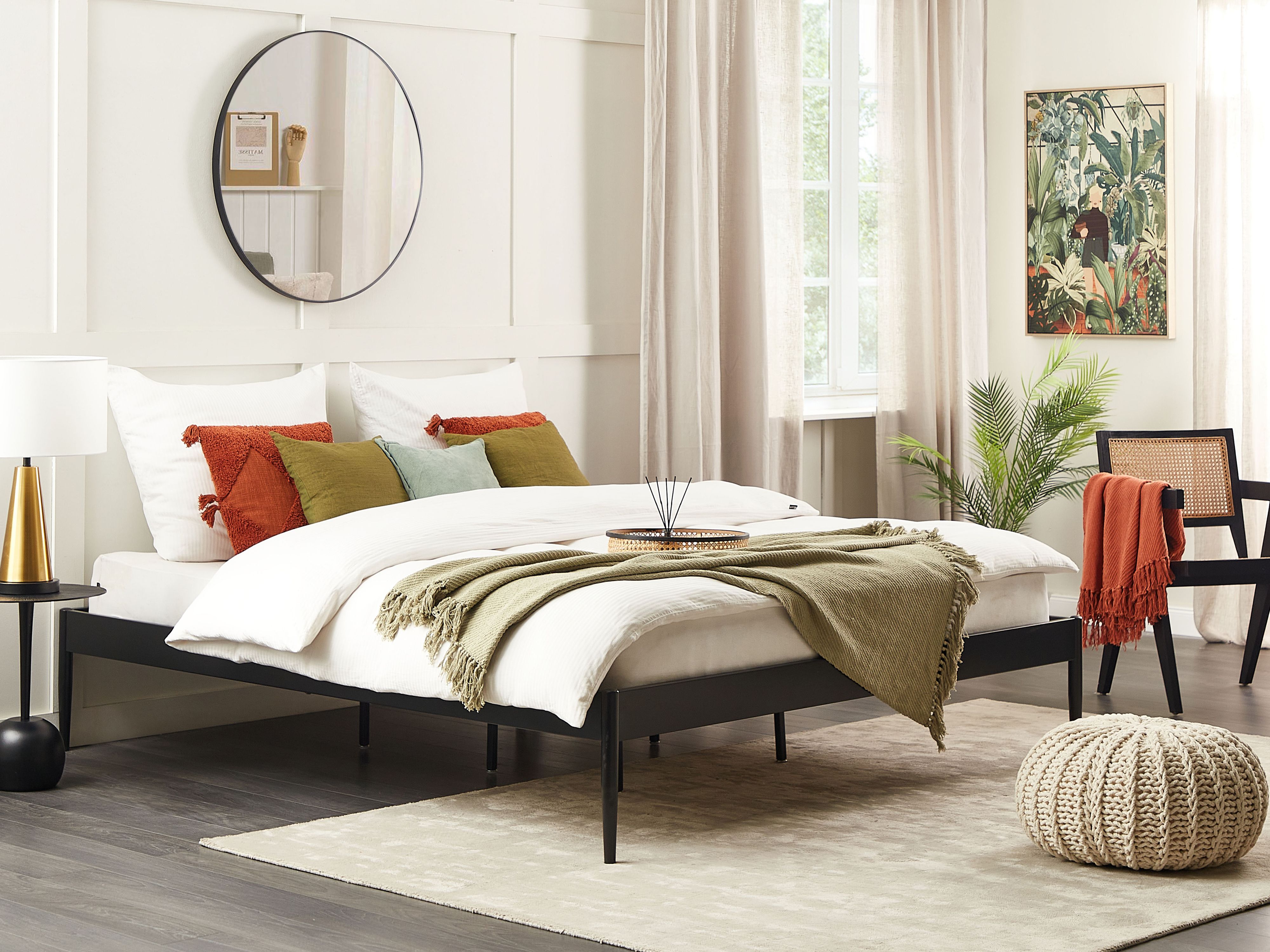 Bed Metal VAURS 180 x 200 cm (EU Super King) Black