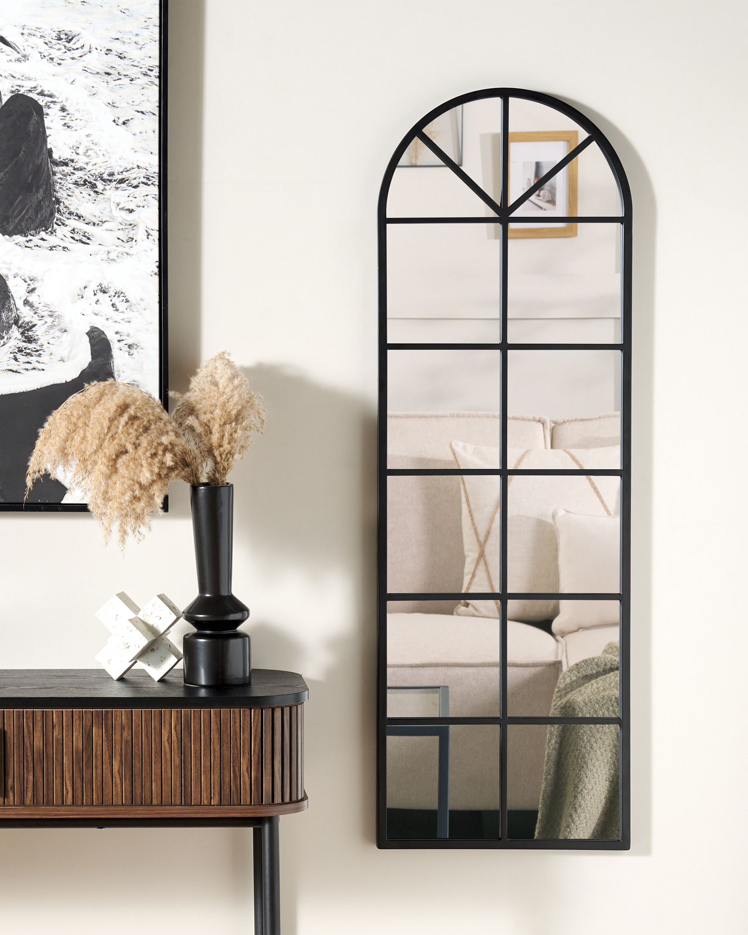 Wall Mirror BROUAGE 40 cm 120 cm Metal Black