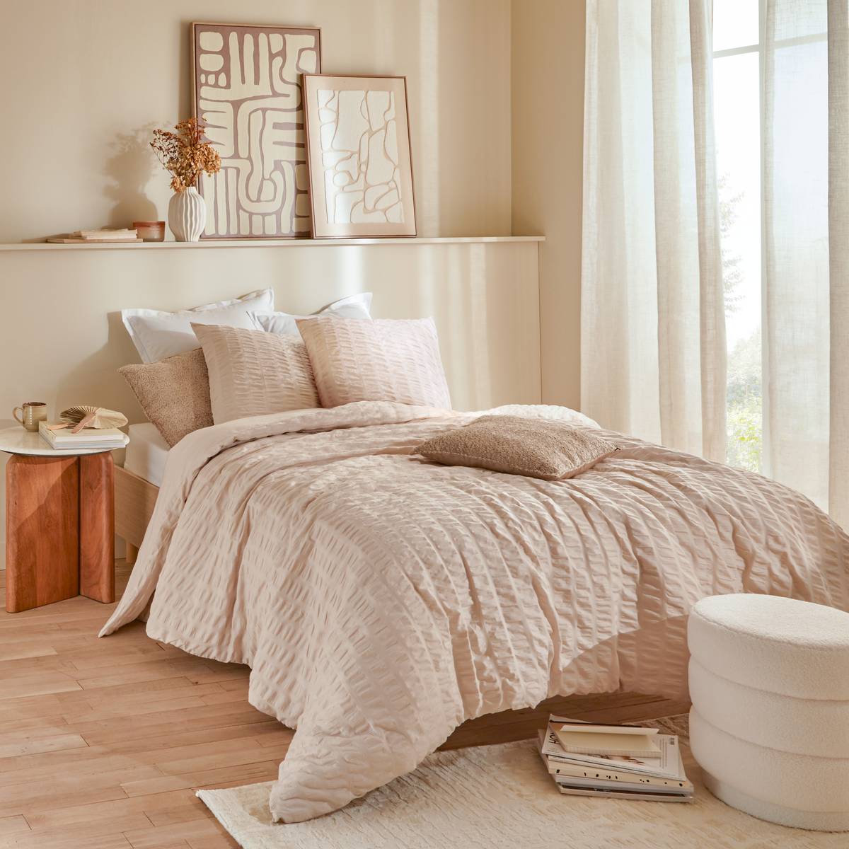 "Irhia" Bedding Set Beige, 240x220 cm