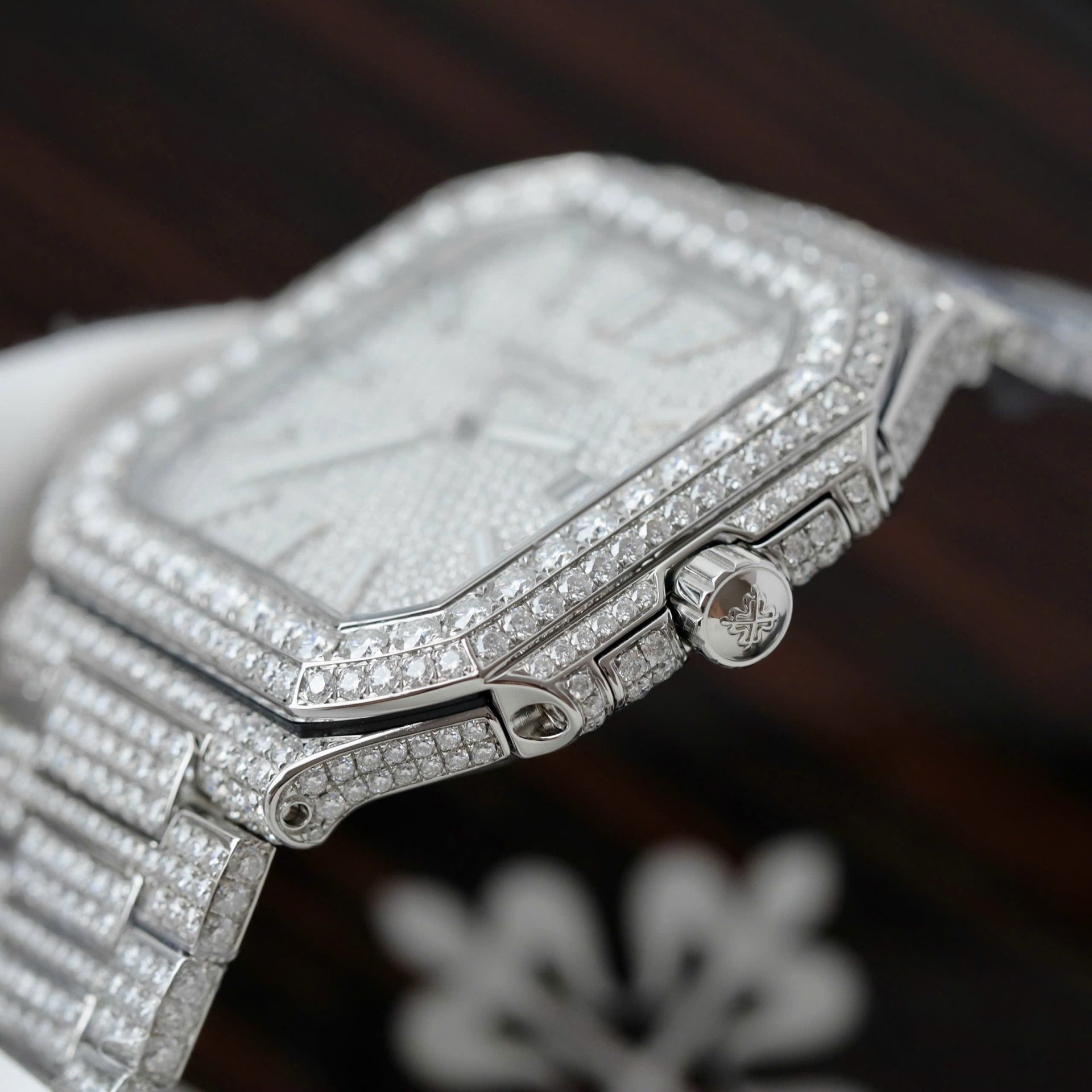 Patek Philippe Cubitus 5821 Copies Watches Diamonds Moissanite Hong Kong Custom 45mm - Top club