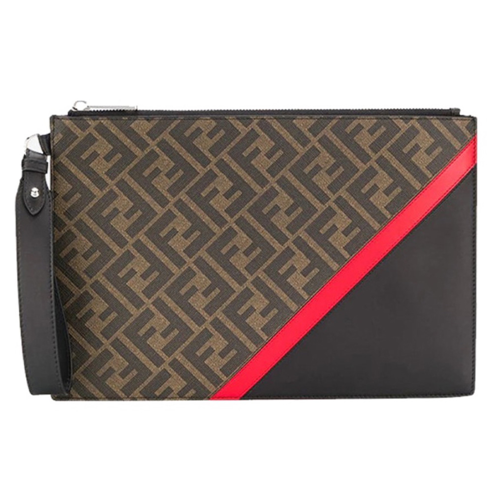 FENDI Printed Canvas Clutch (Replica) - Replicaclubs