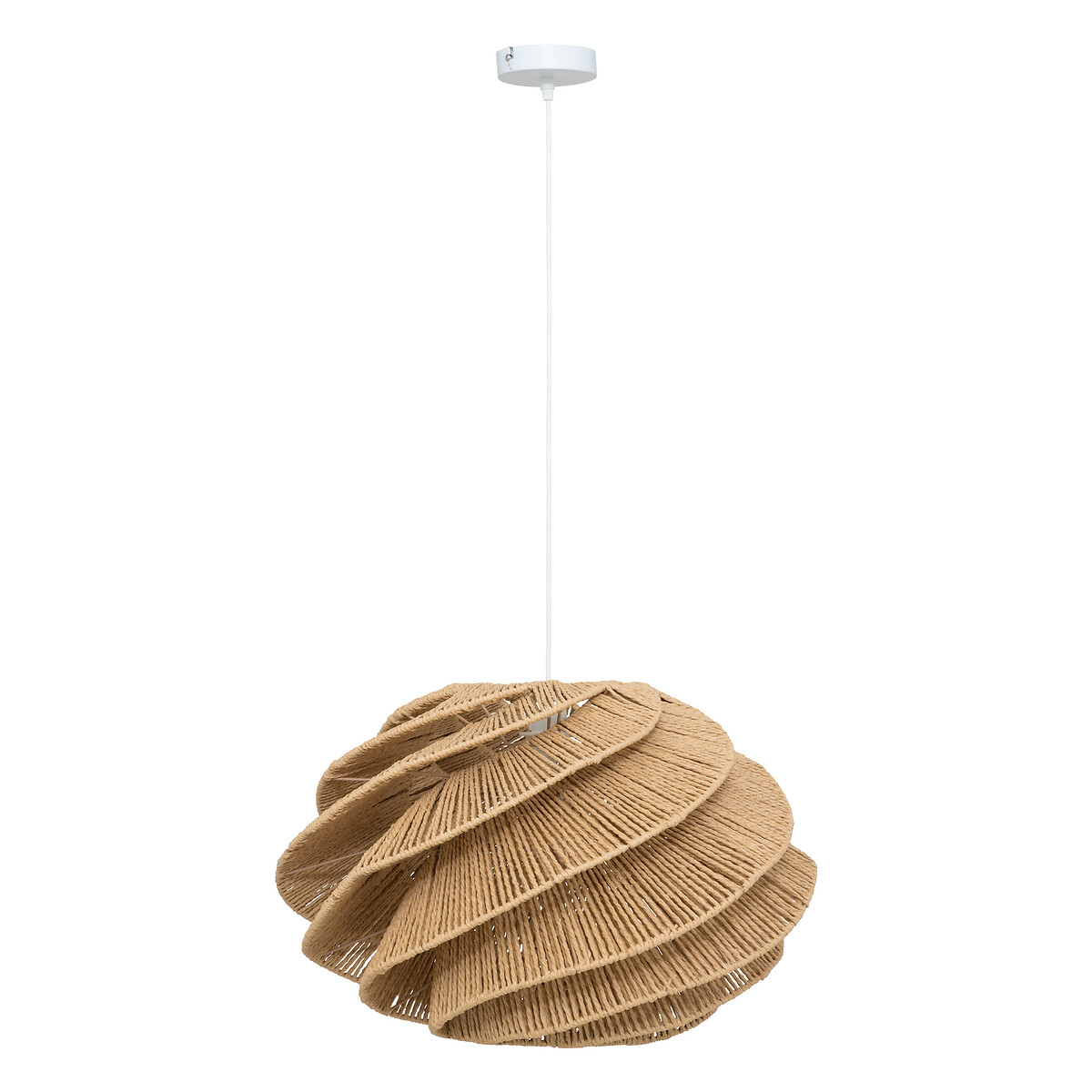 Rope pendant light "Ozan" Beige, D.54.5 cm