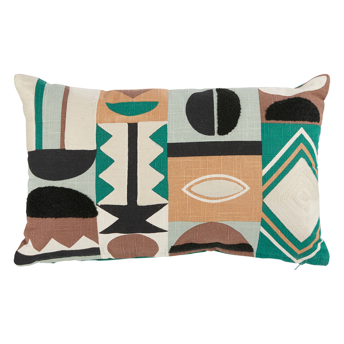 Embroidered cushion "Malakite" Green, 30x50 cm