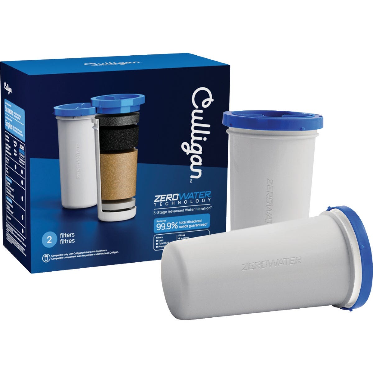 Culligan Zero Pitcher Water Filter Replacement Cartridge (2-Pack)