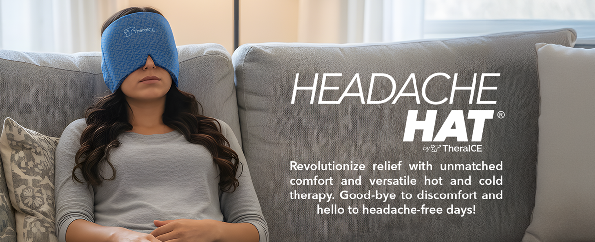 Headache Hat by TheraICE. Revolutionize relief with unmatched comfort and versatility hot and cold therapy. Good-bye discomfort and hello to headache-free days!