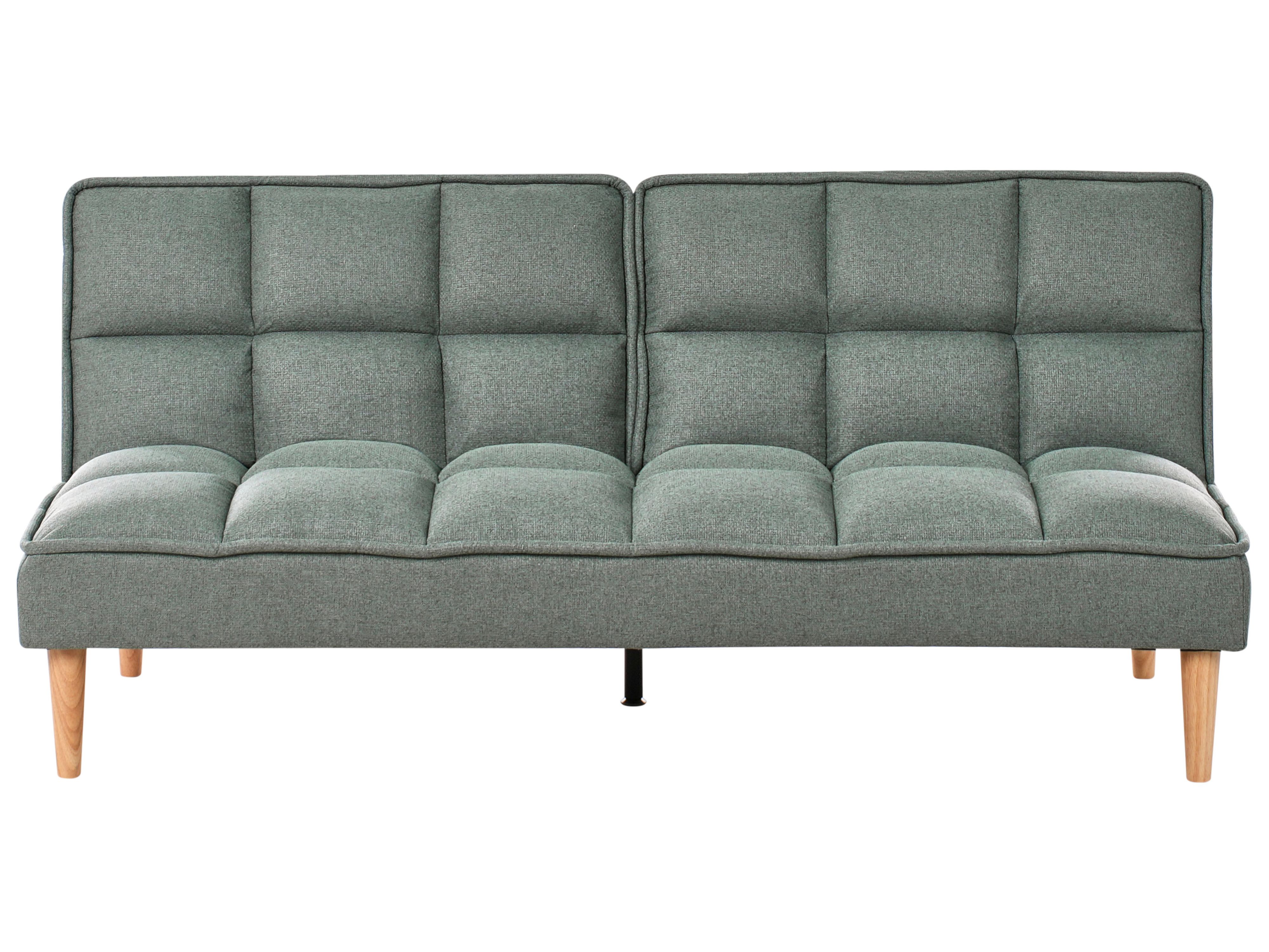 Sofa Bed 3 Seater SILJAN Fabric Light Green