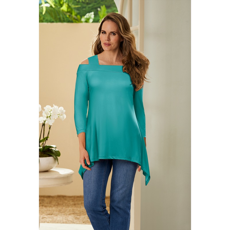 Bright Shark-Bite Top - MIDNIGHT VELVET CATALOG