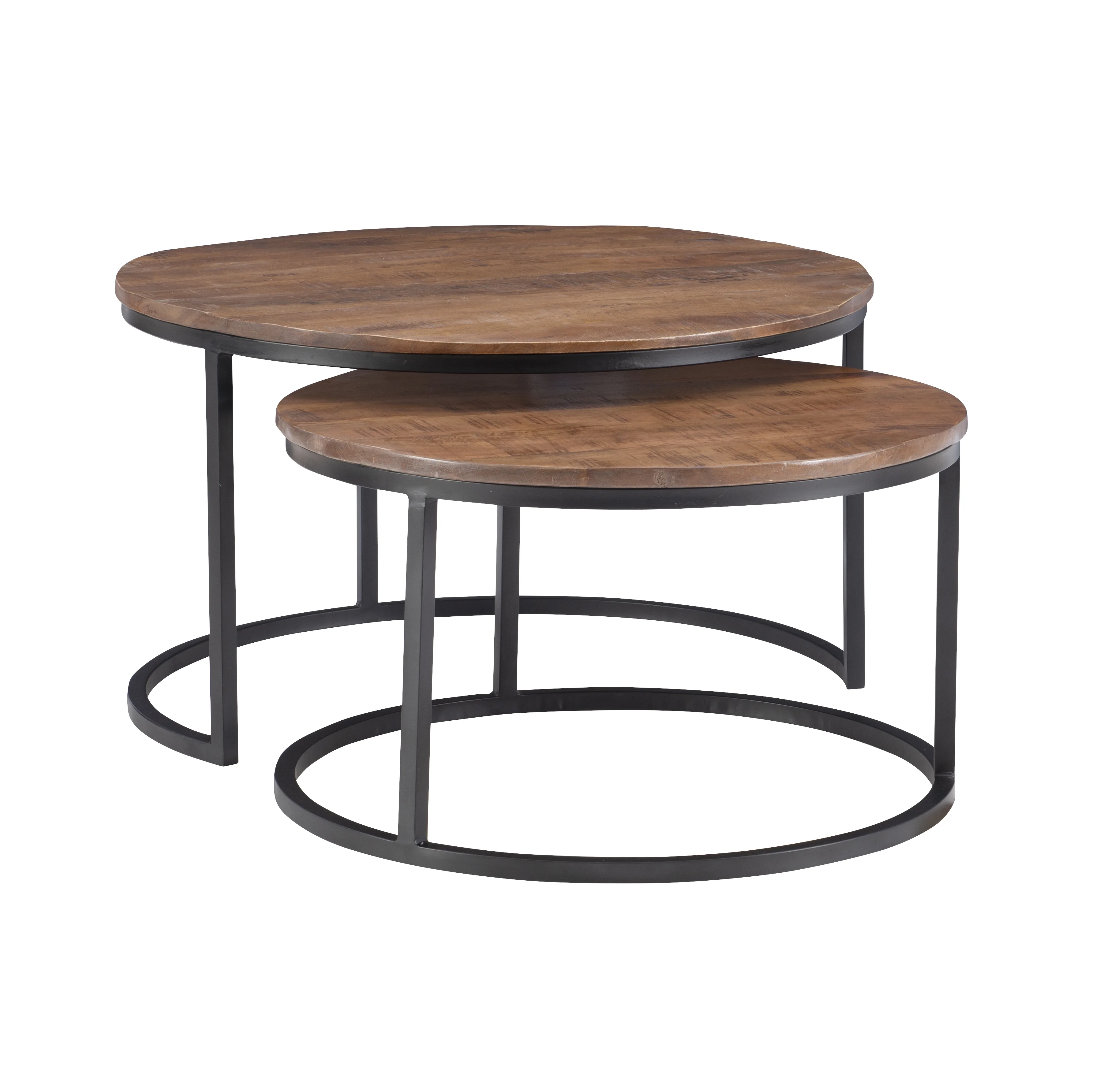 Darden Bohemian Nesting Coffee Tables, Set of 2, Black/Brown - Image 4
