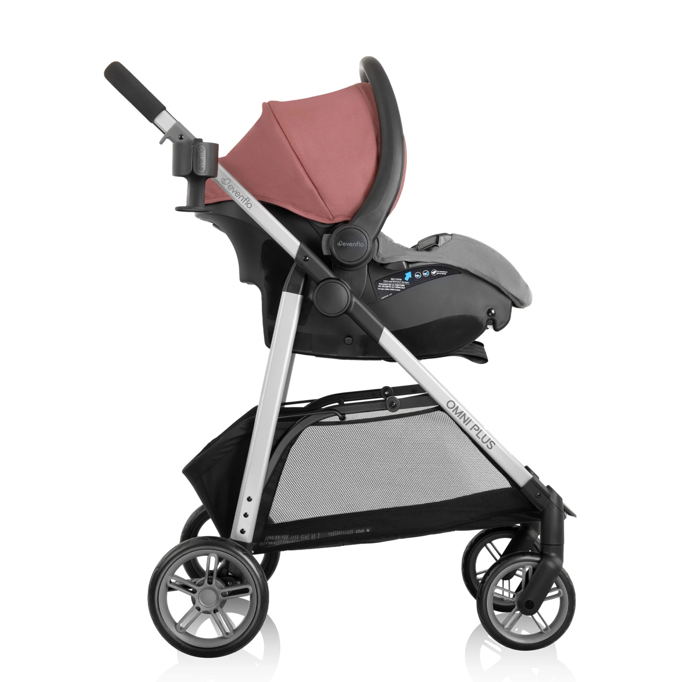 Evenflo Omni Plus Modular Travel System with LiteMax Sport Infant Car Seat, Mylar Gray, Unisex - Image 81