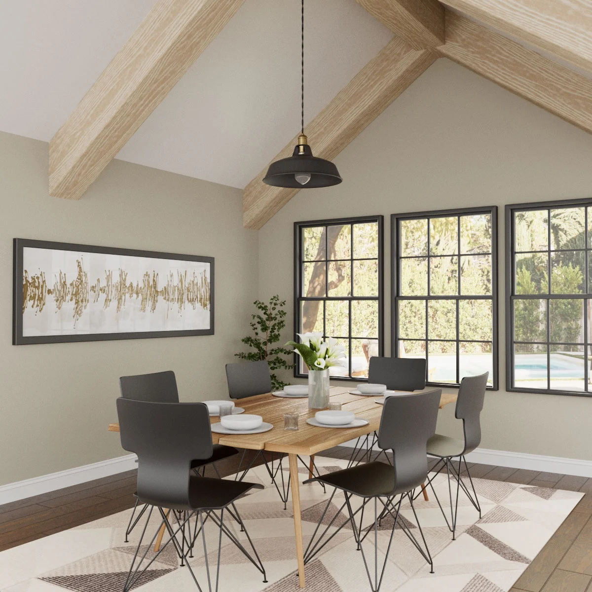 Ekena Millwork 3 1/2"W x 3 1/2"H x 120"L 3-Sided (U-Beam) Mena HeritageTimber Faux Wood Ceiling Beam, Kona Brown - Image 46