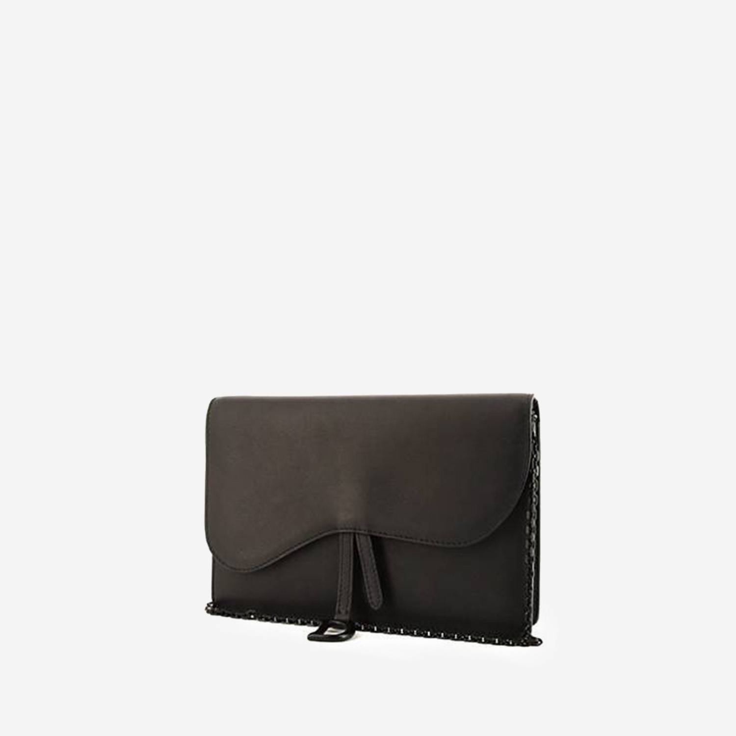 Dior Slim Saddle handbag/clutch in black leather1:1High-quality replica