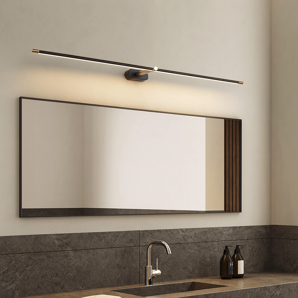 Moderne Badkamerlamp Boven Spiegel met LED – Slank Aluminium Design voor Eigentijdse Verlichting