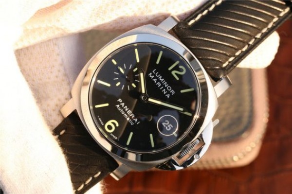 Replica Panerai PAM048 XF Black Dial Black Leather Strap A7750 - Elite Watch Atelier