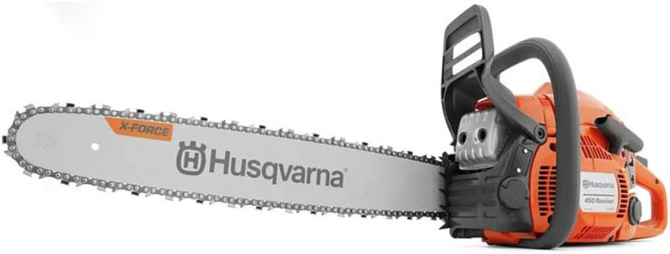 Husqvarna 450 Rancher 20 Inch Gas Chainsaw, 50.2-cc 3.2-HP 2-Cycle X-Torq Engine - 970613120 Husqvarna 450 Rancher 20 Inch Gas Chainsaw, 50.2-cc 3.2-HP 2-Cycle X-Torq Engine - 970613120