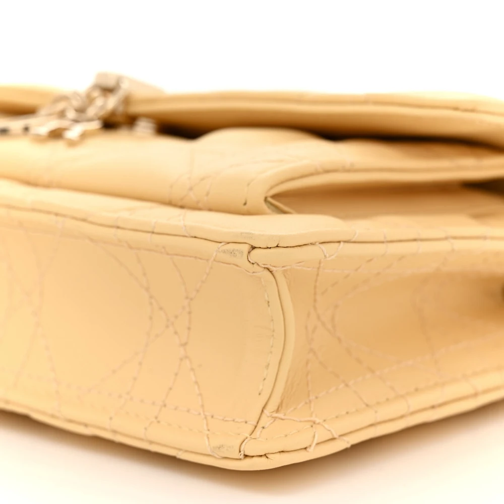 Superfake Handbags – Dior Lady Chain Pouch in Soft Yellow Leather1:1High-quality replica