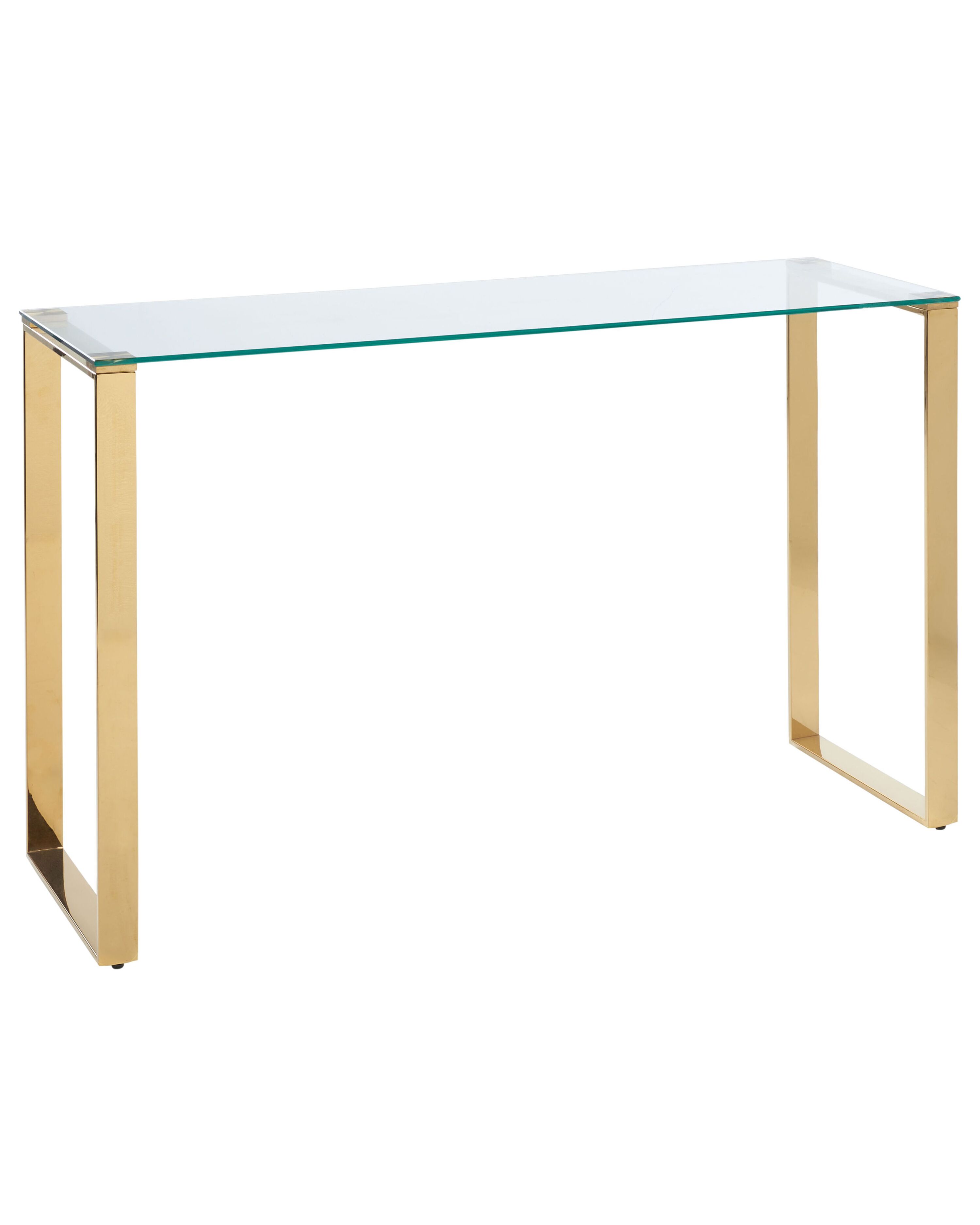 Console Table TILON Tempered Glass Gold