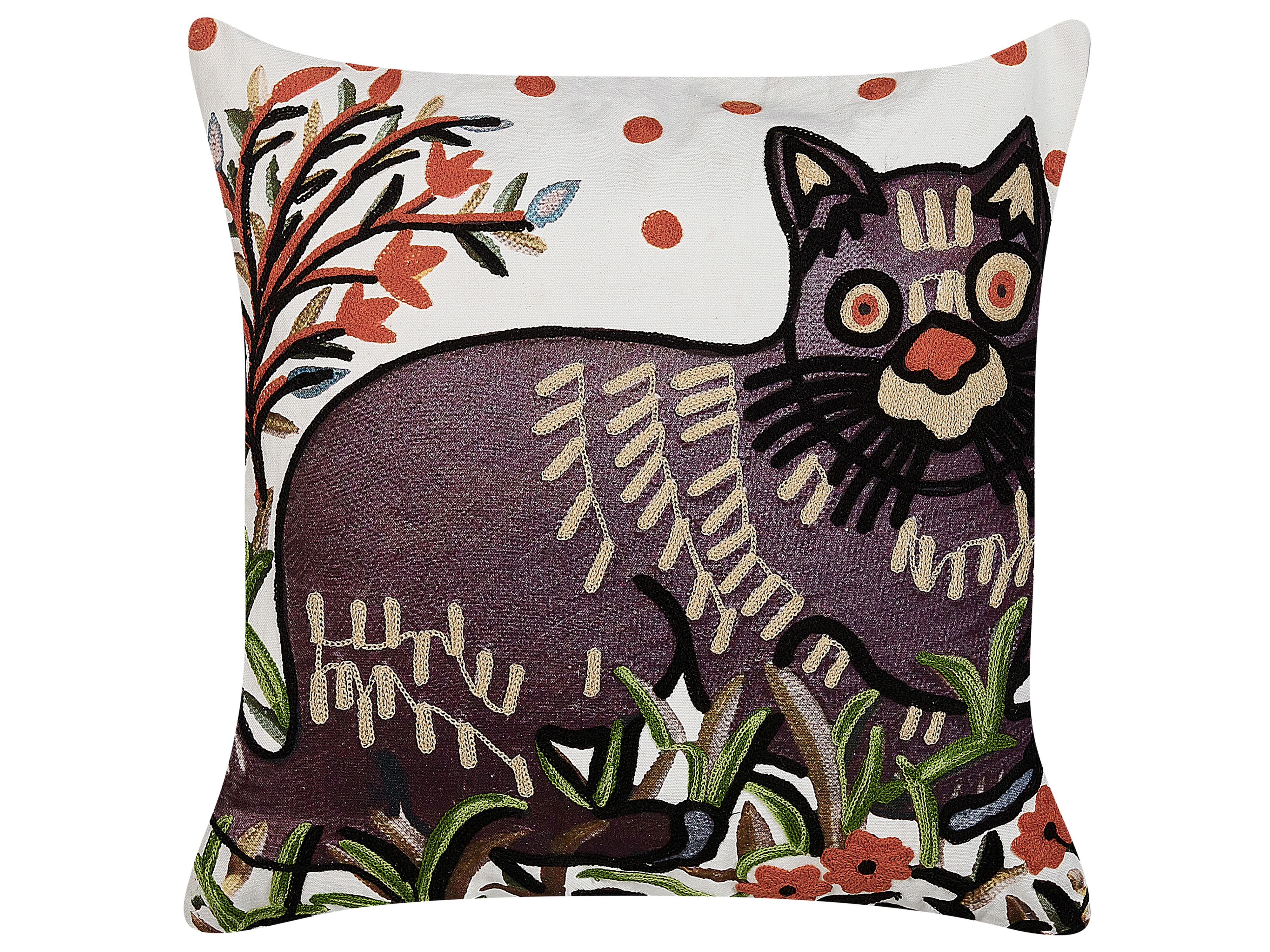 Throw Cushion PHUSRO Cotton 50 x 50 cm Multicolour Animal Pattern