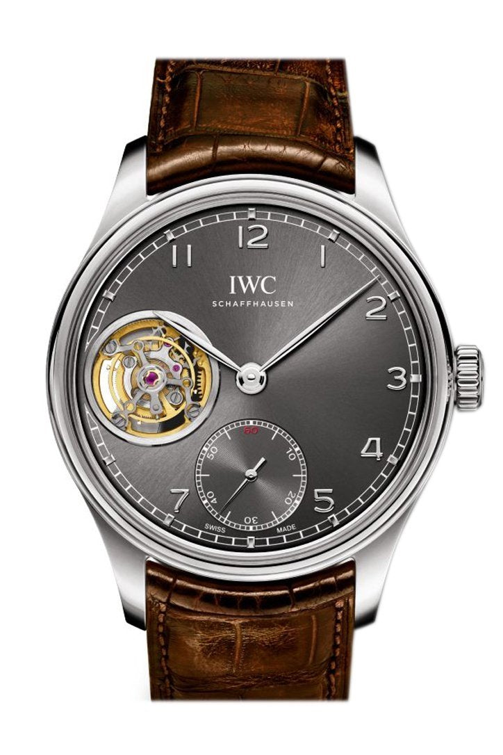 IWC Portuguese Tourbillon Hand Wound White Gold Men's Watch IW546301(1:1 replica) - Top club
