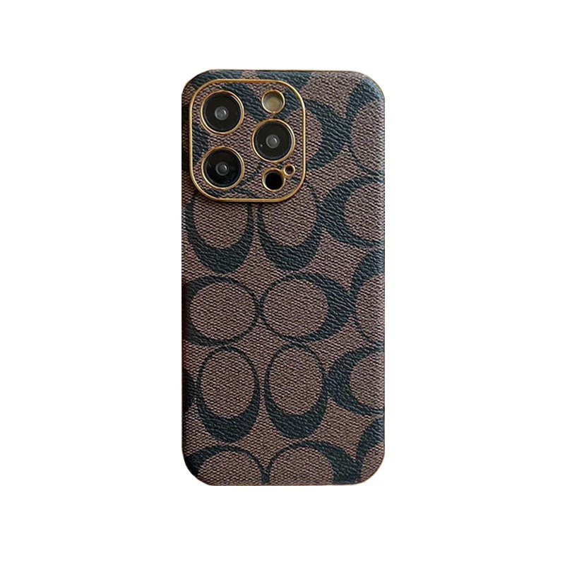 Coach iPhone Case Leather Black -QBK240513 - Wholesale & Influencer
