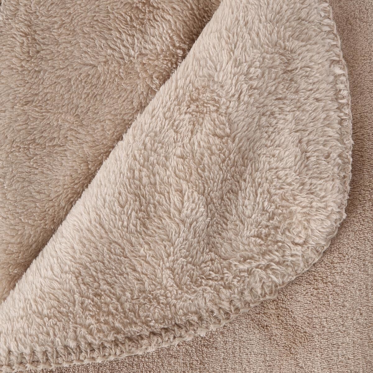 Microfibre plaid Beige, 180x230 cm