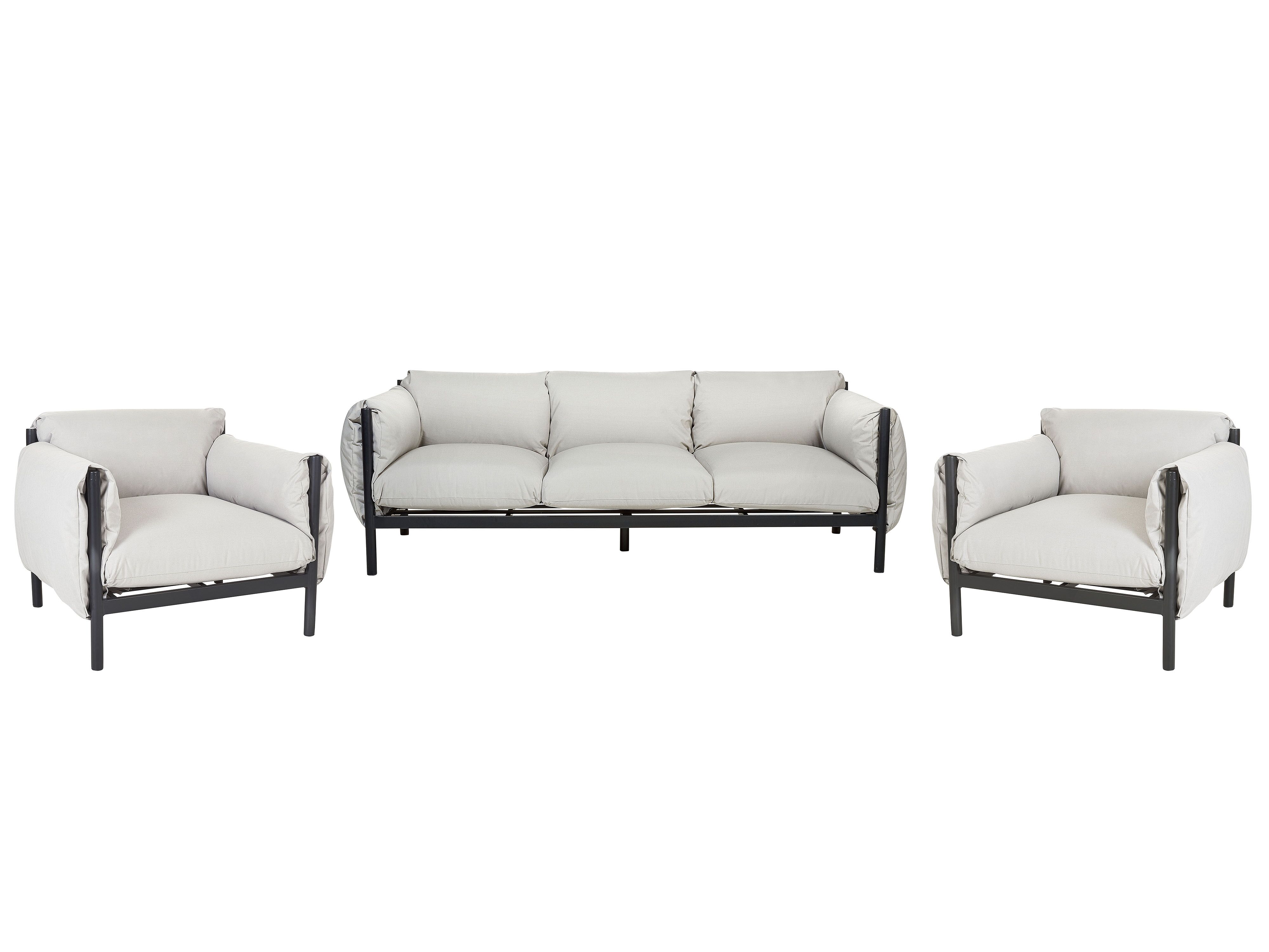 Garden Sofa Set 5 Seater ESPERIA Metal Grey
