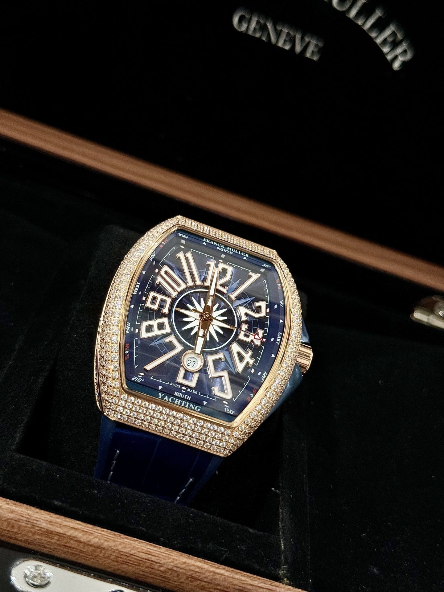 Franck Muller Replica 11 Watch Vanguard Yachting V45 SC DT Blue ABF 45mm - Top club