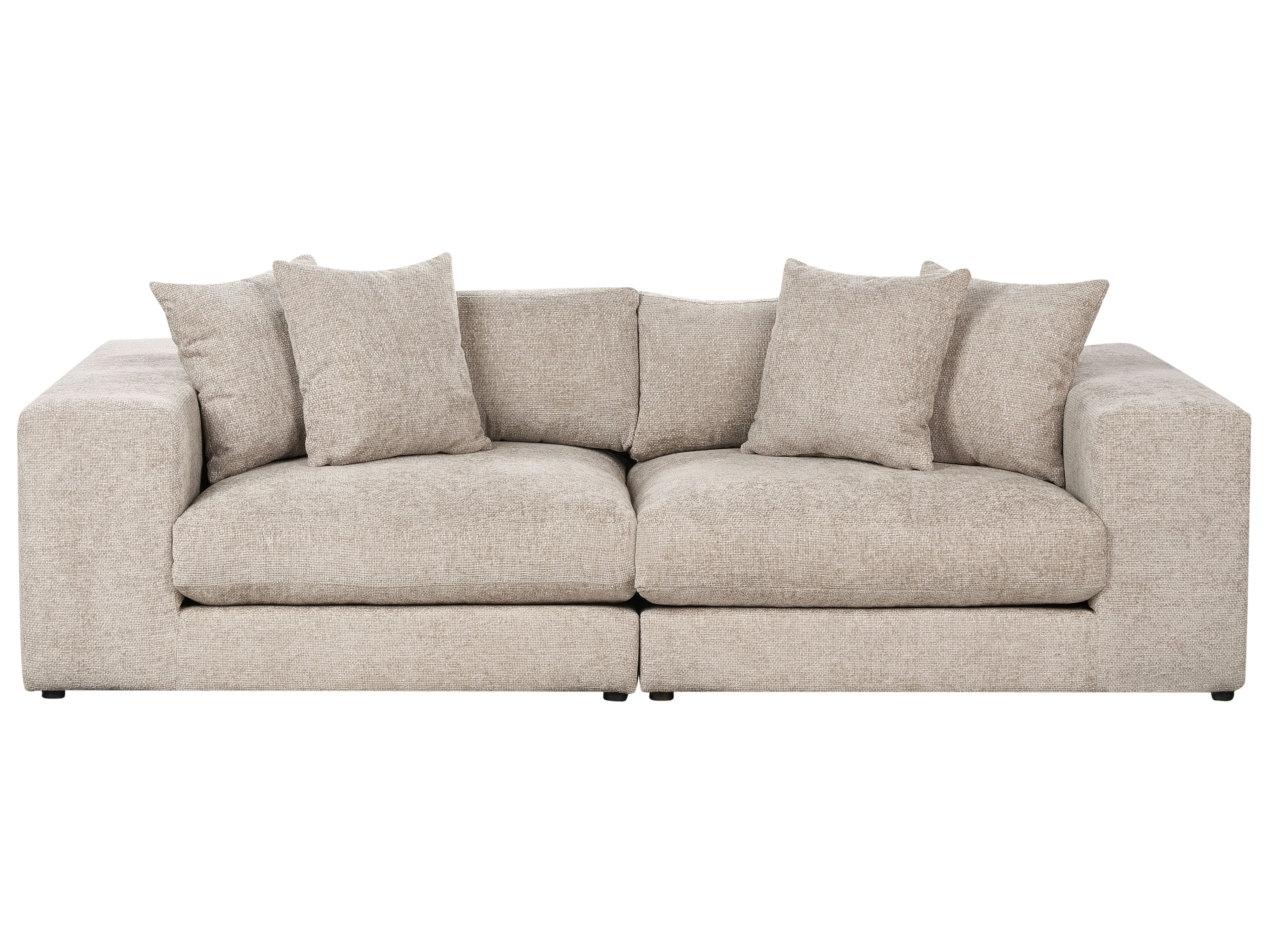 Sofa 3 Seater GLORVIKA II Fabric Taupe