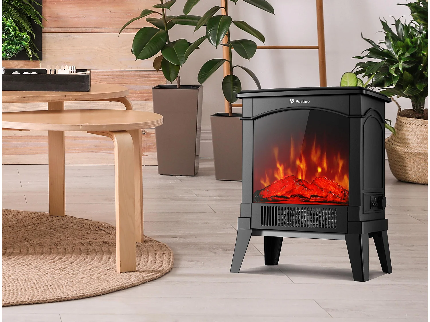 Cheminée électrique compacte sur pied 1500 W